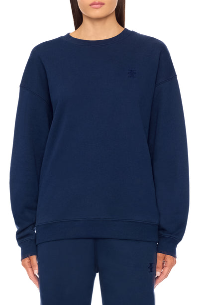 Oversized Crewneck Sweatshirt Navy