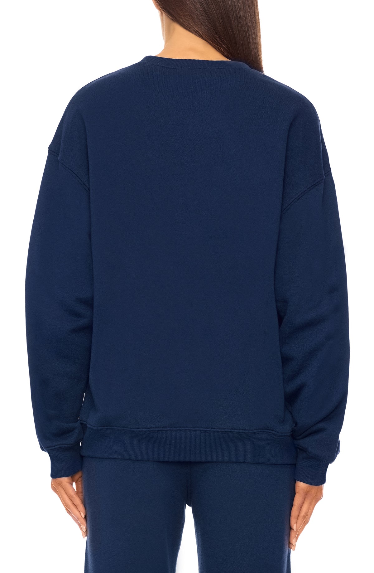 Oversized Crewneck Sweatshirt Navy