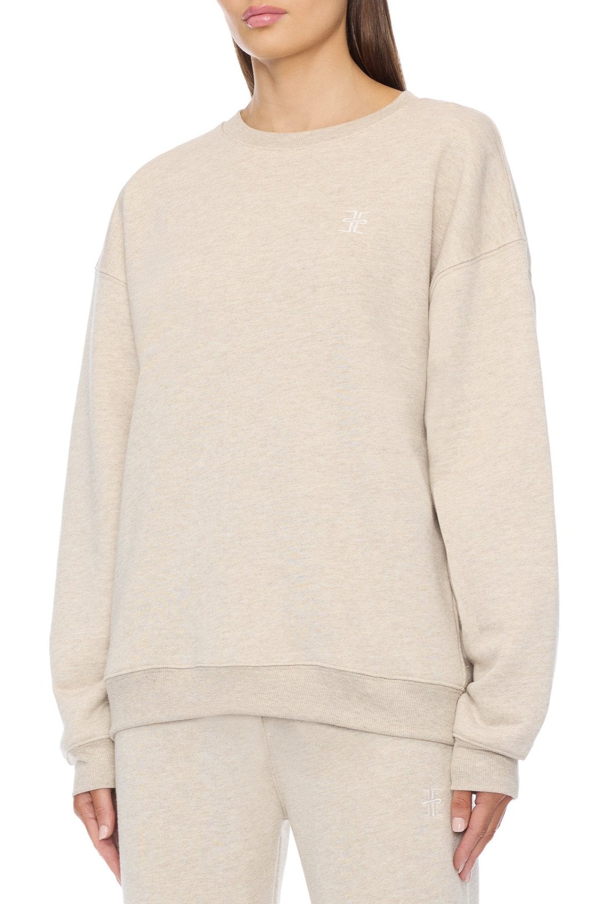 Oversized Crewneck Heather Oatmeal