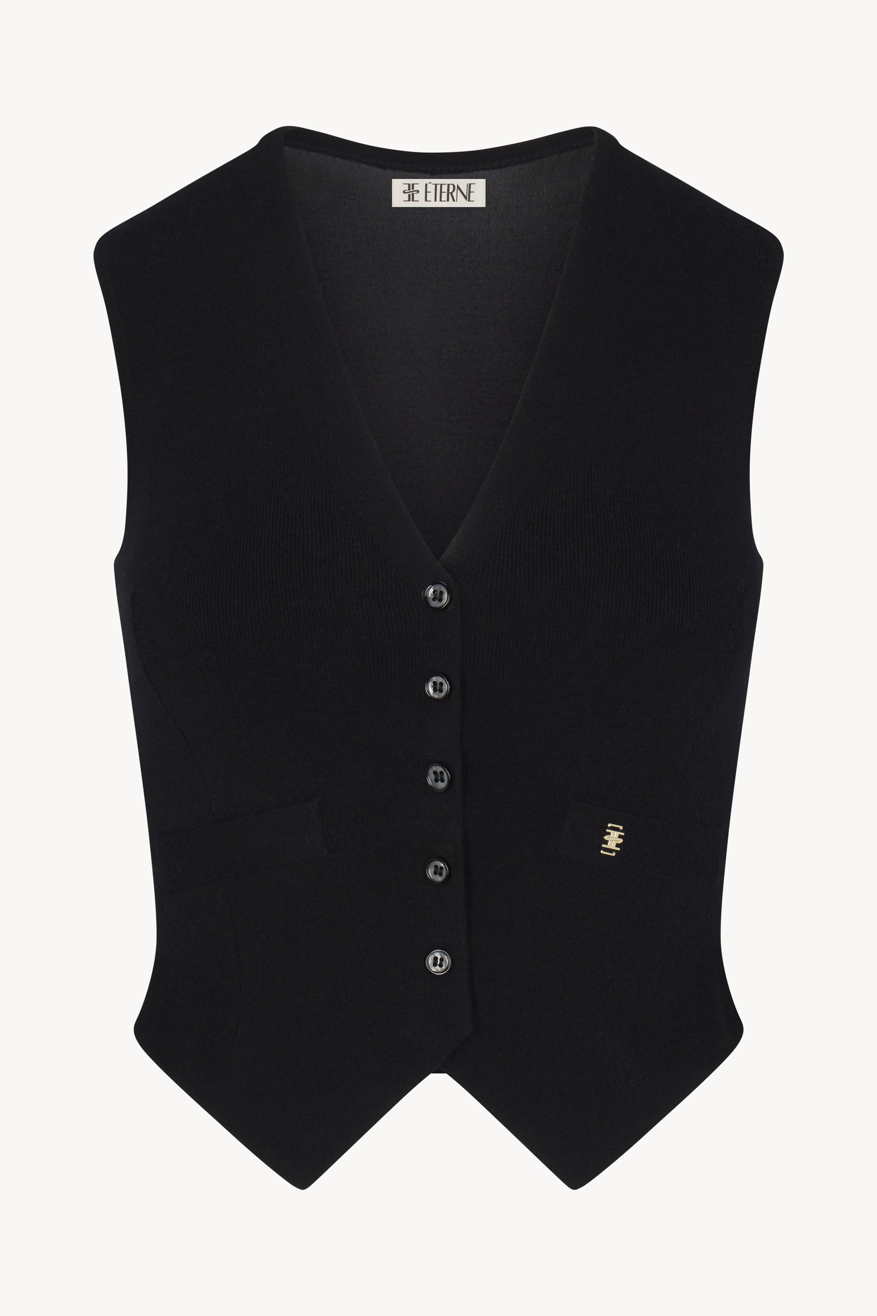 Paige Cashmere Vest Black