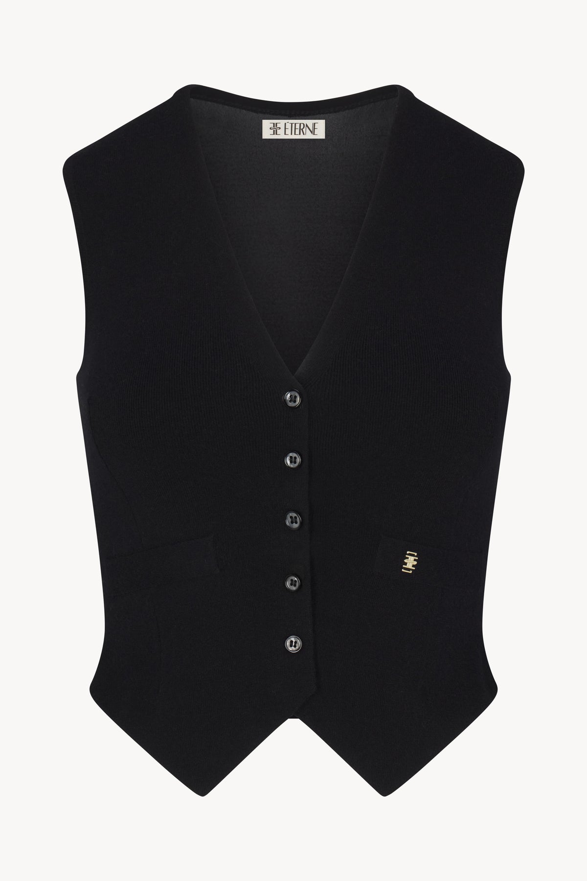 Paige Cashmere Vest Black