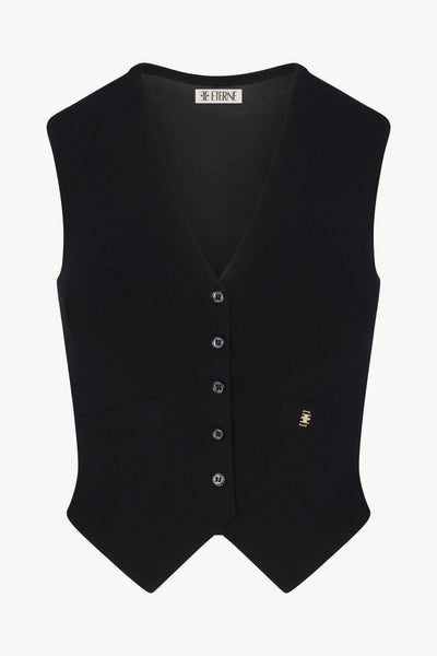 Paige Cashmere Vest Black