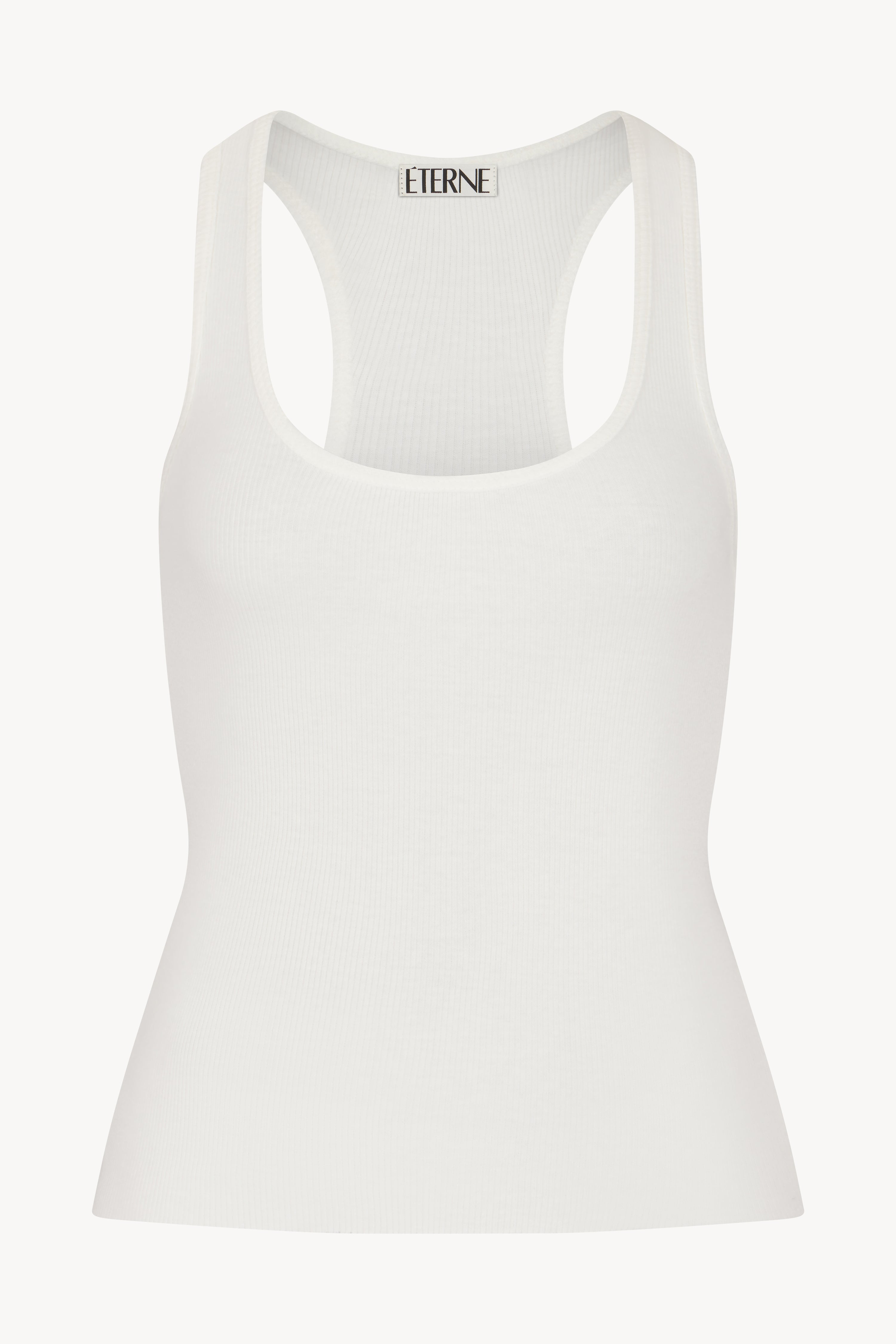 Rib Racerback Tank Ivory