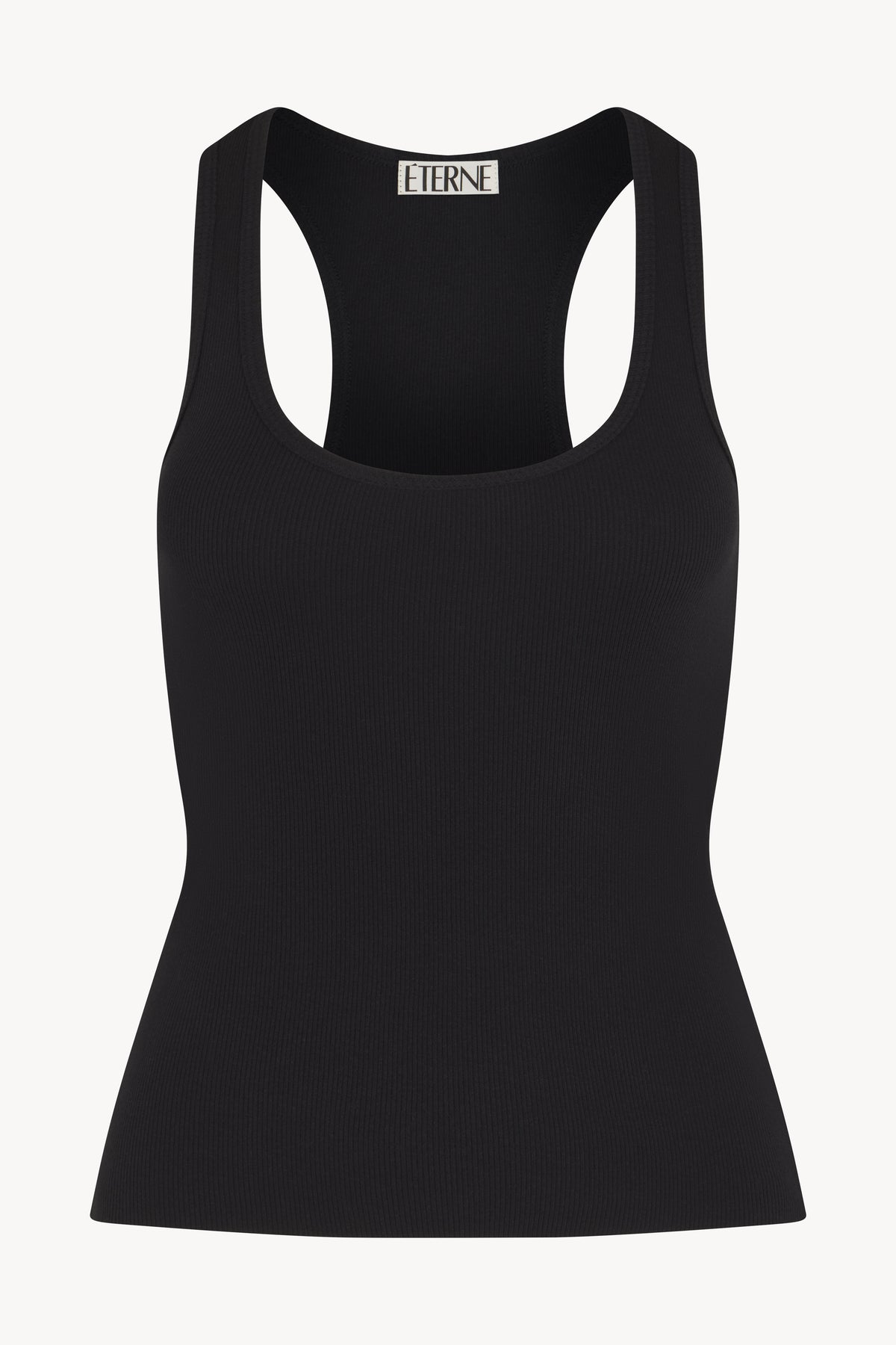 Rib Racerback Tank Black