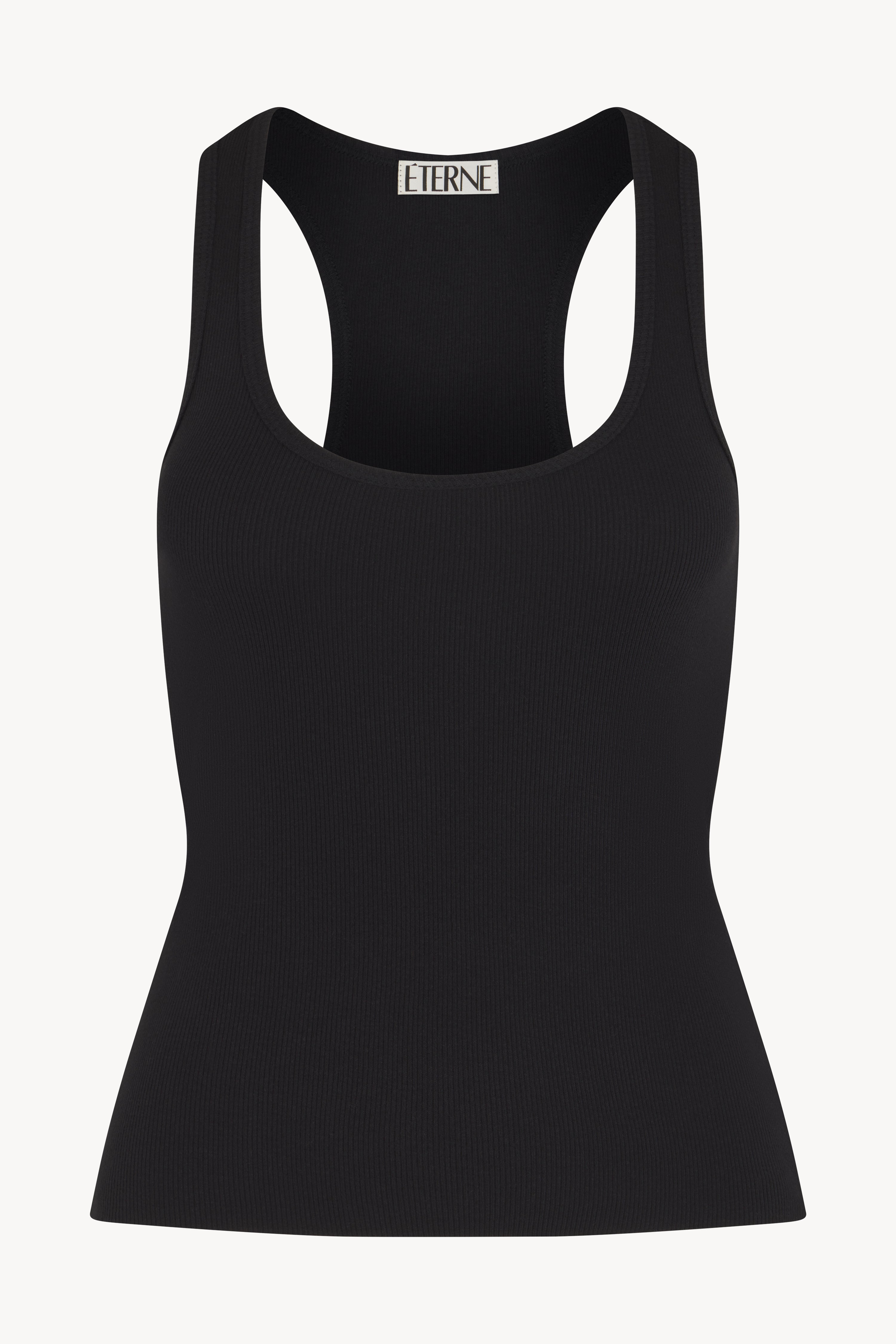 Rib Racerback Tank Black