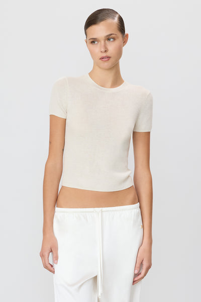 ÉTERNE RIB STITCH BABY TEE