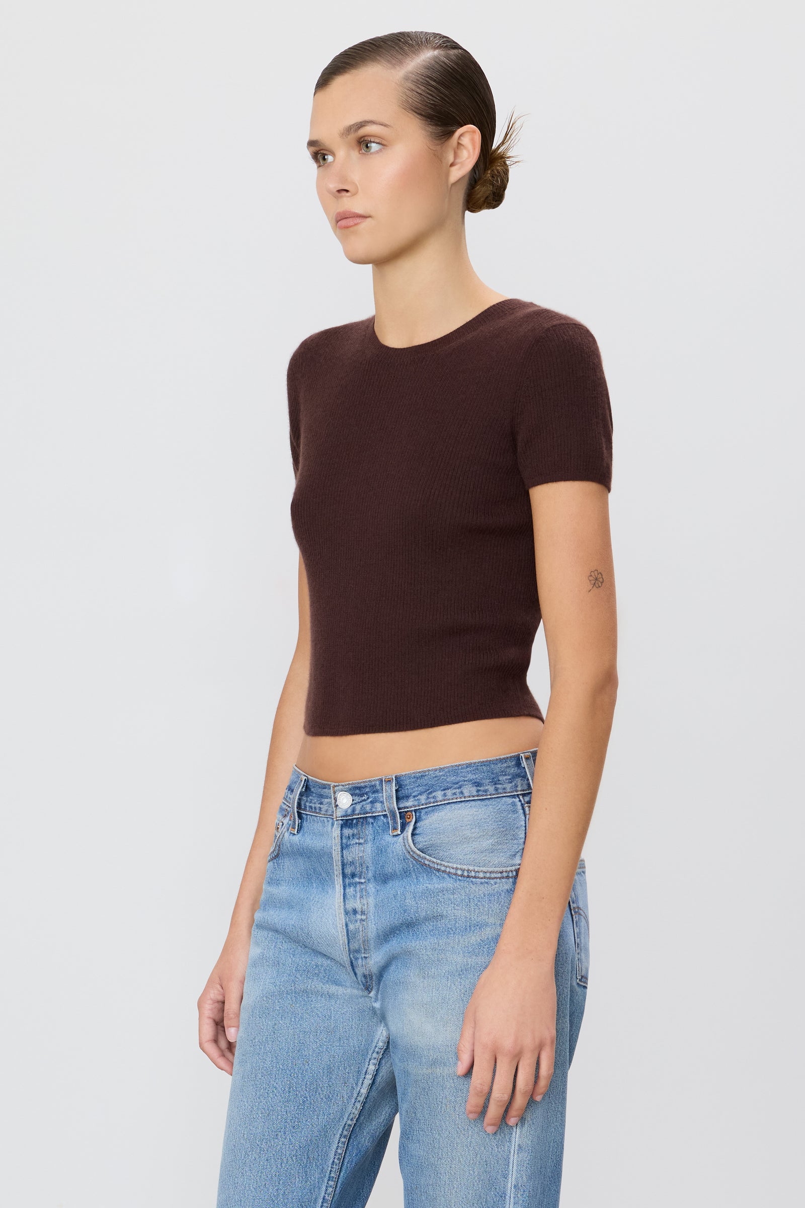 RIB STITCH BABY TEE - ÉTERNE