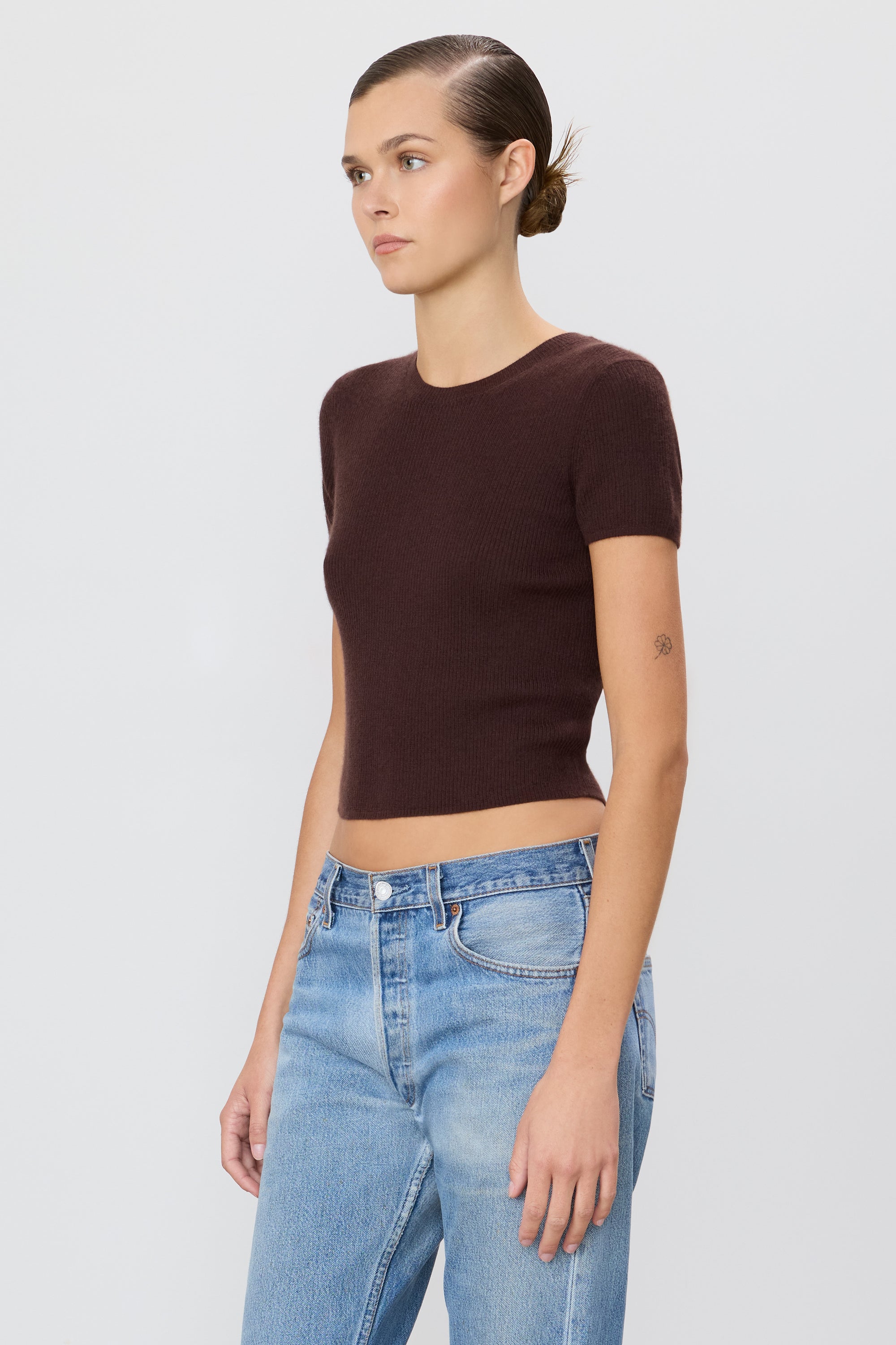 RIB STITCH BABY TEE - ÉTERNE