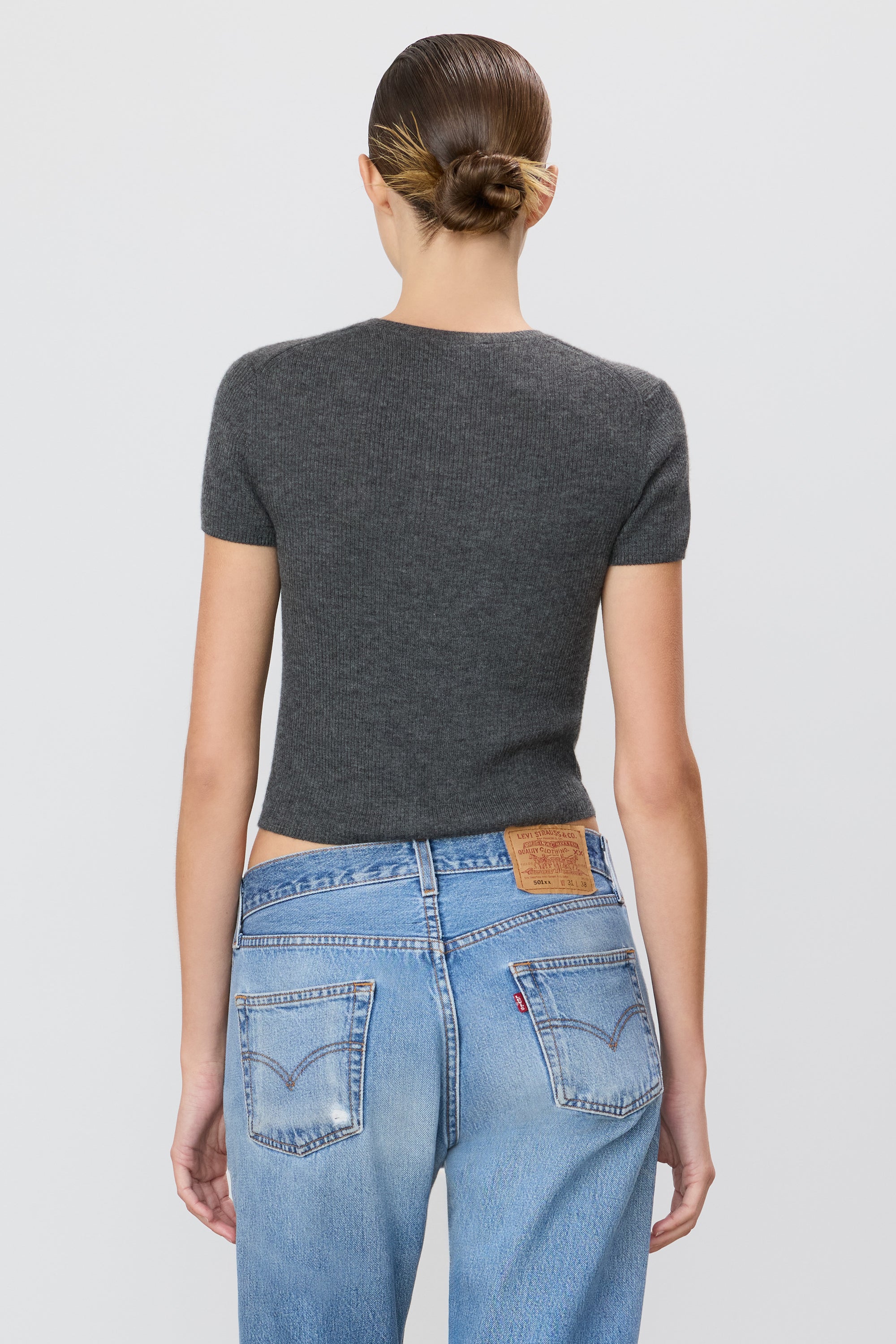 ÉTERNE RIB STITCH BABY TEE 