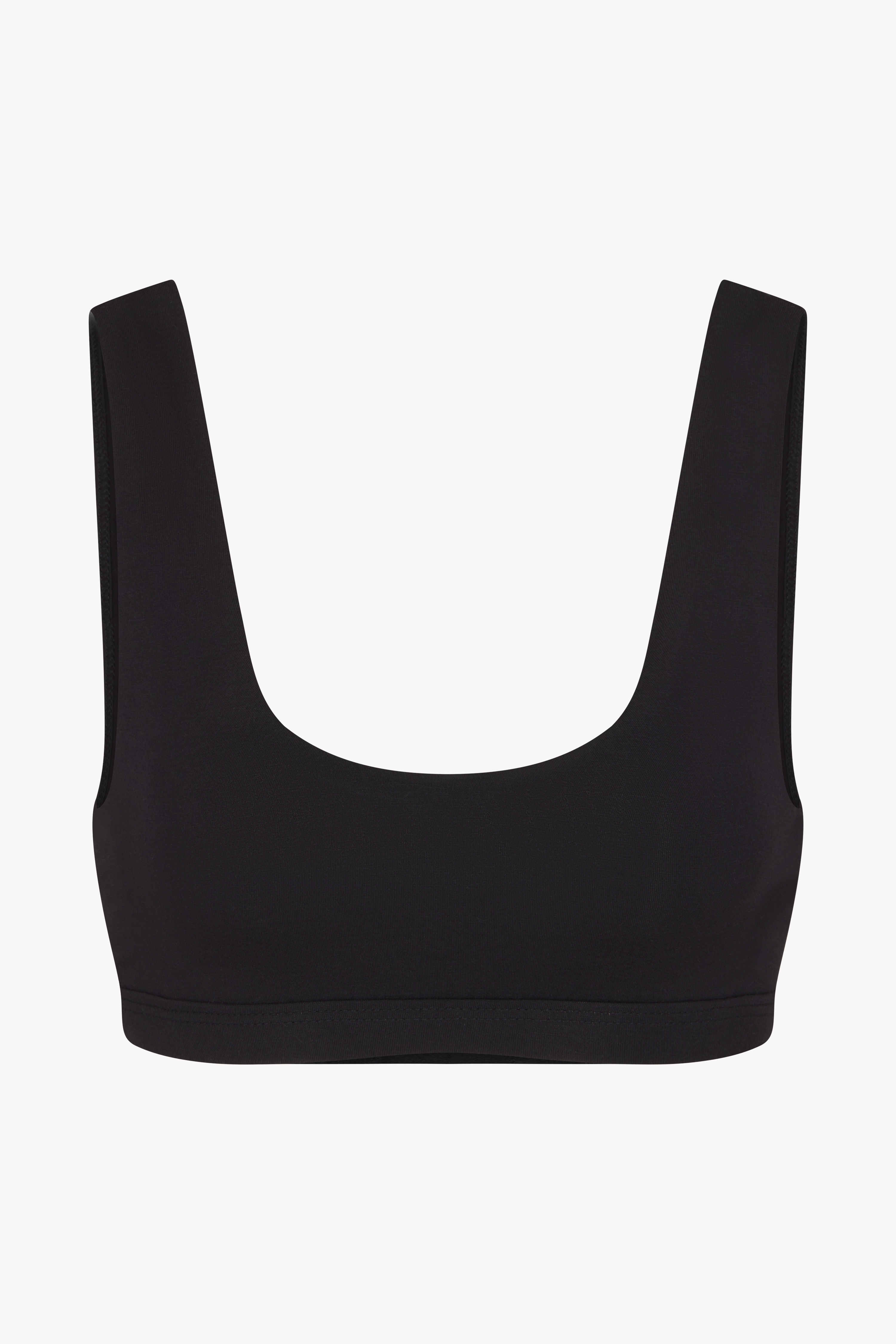 Scoop Neck Bra Black