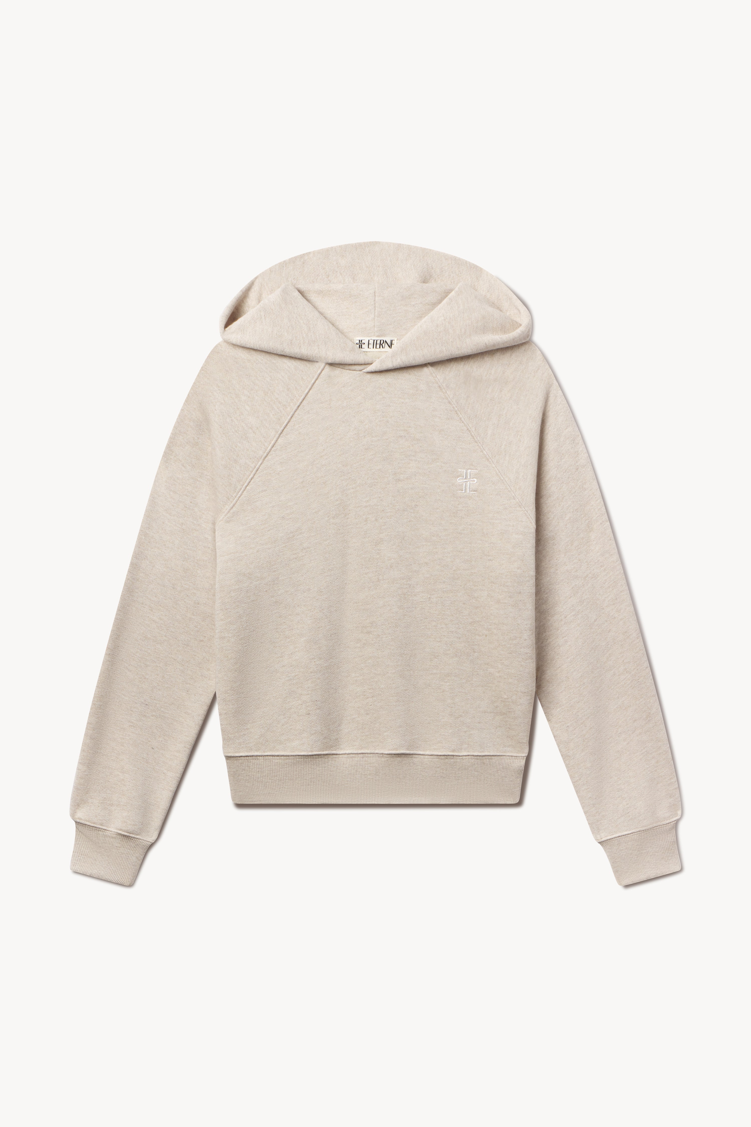 Shrunken Hoodie Sweatshirt Heather Oatmeal