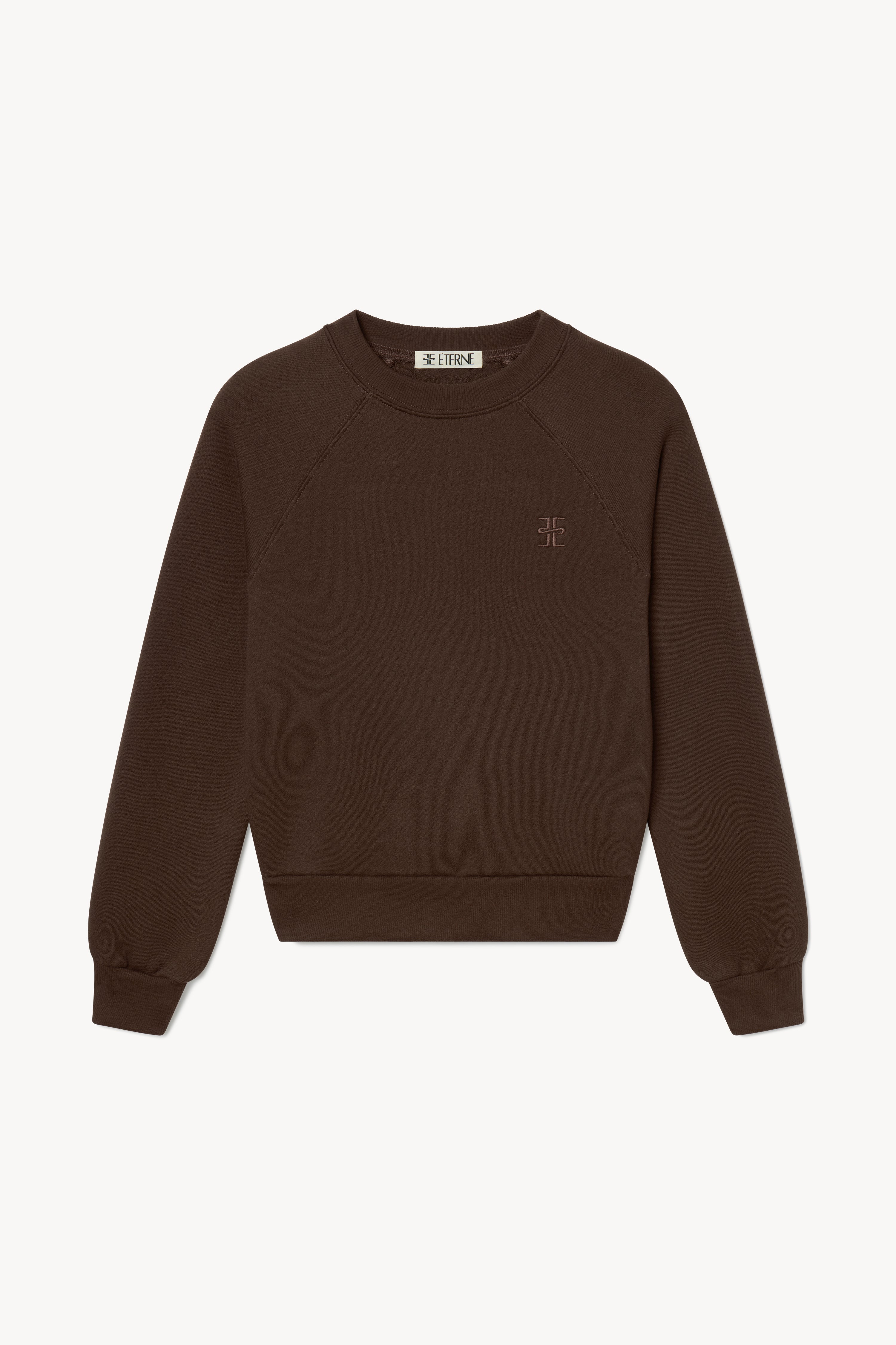 Shrunken Raglan Sweatshirt Chocolate