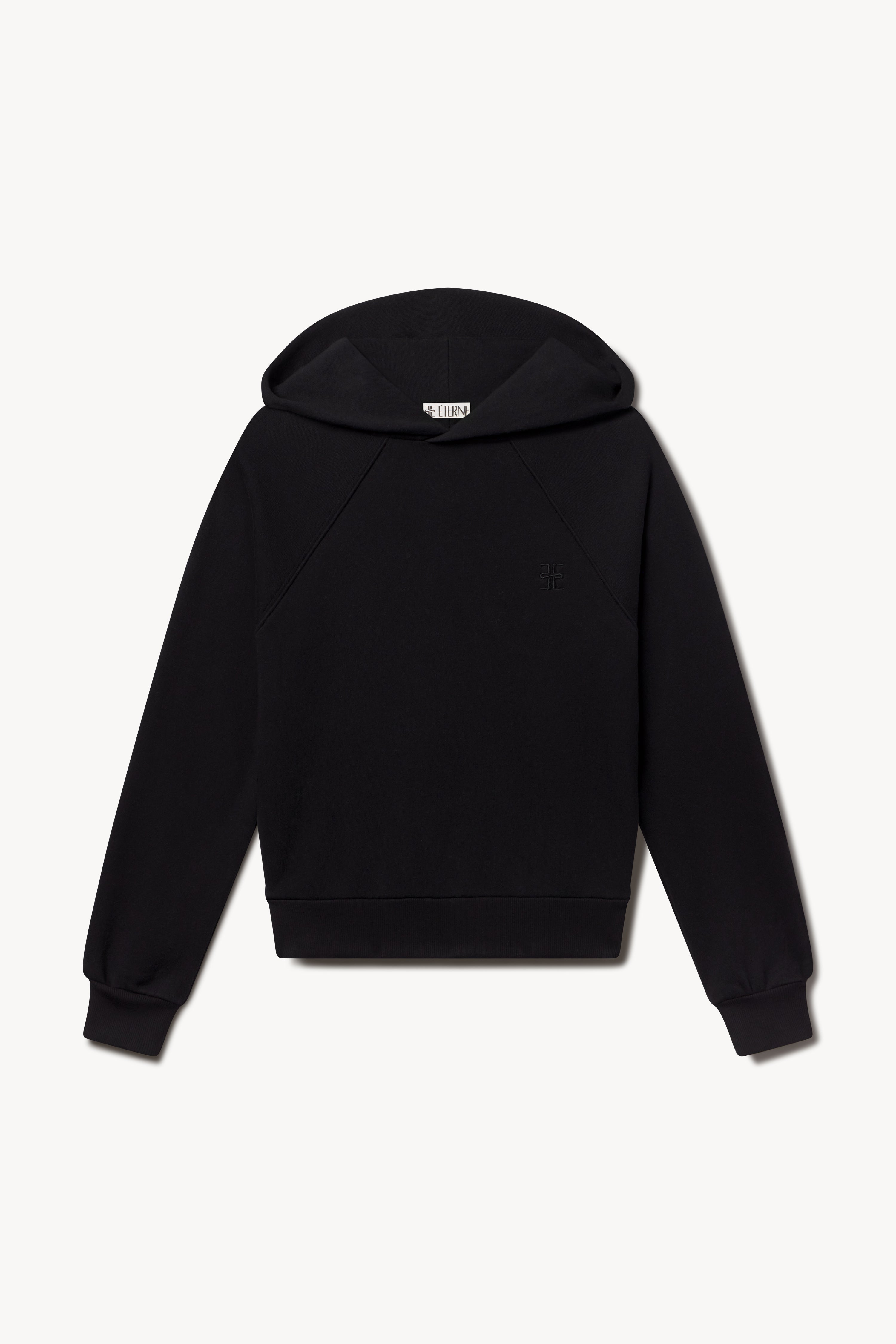 Shrunken Hoodie Sweatshirt Black