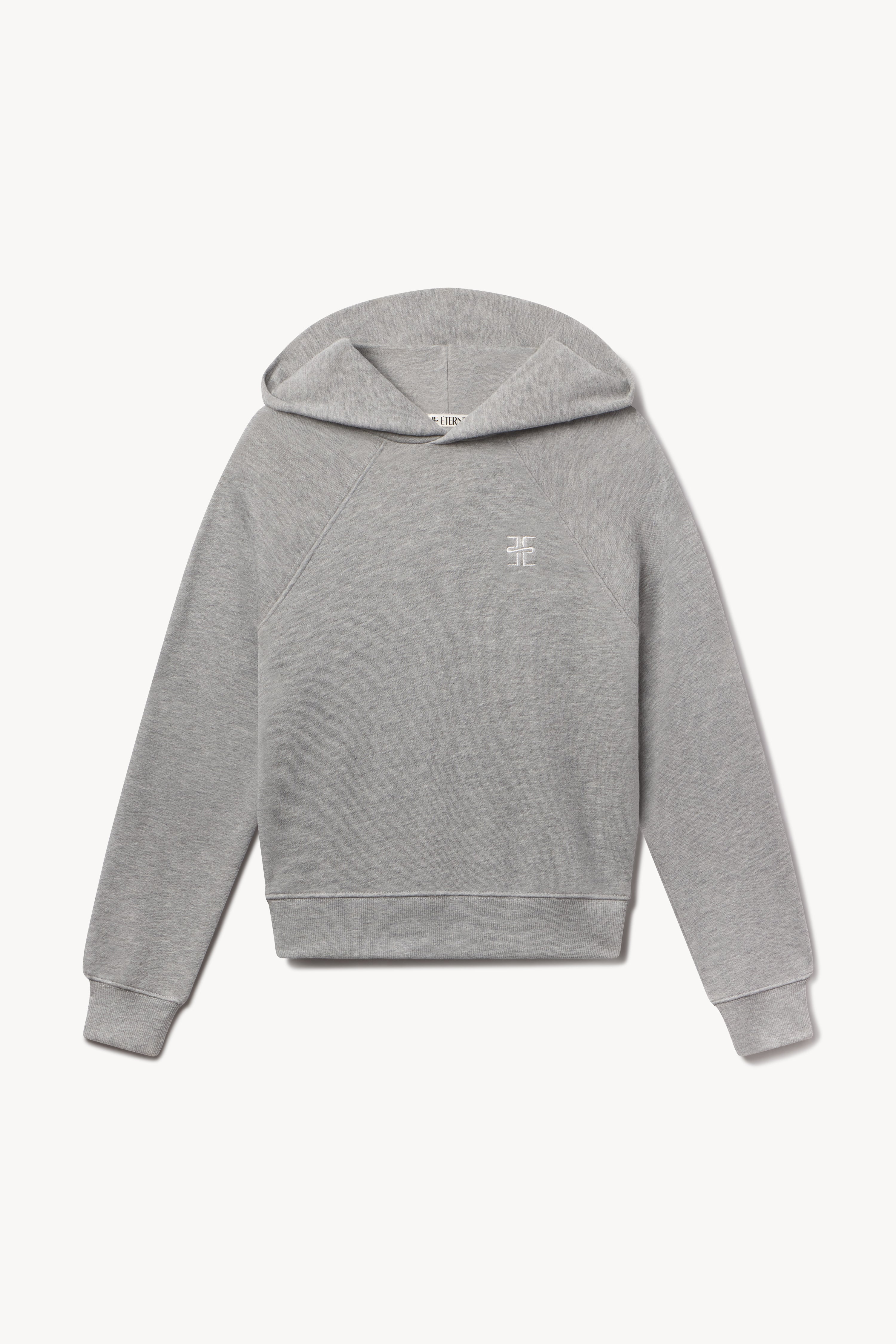 Shrunken Hoodie Sweatshirt Heather Grey