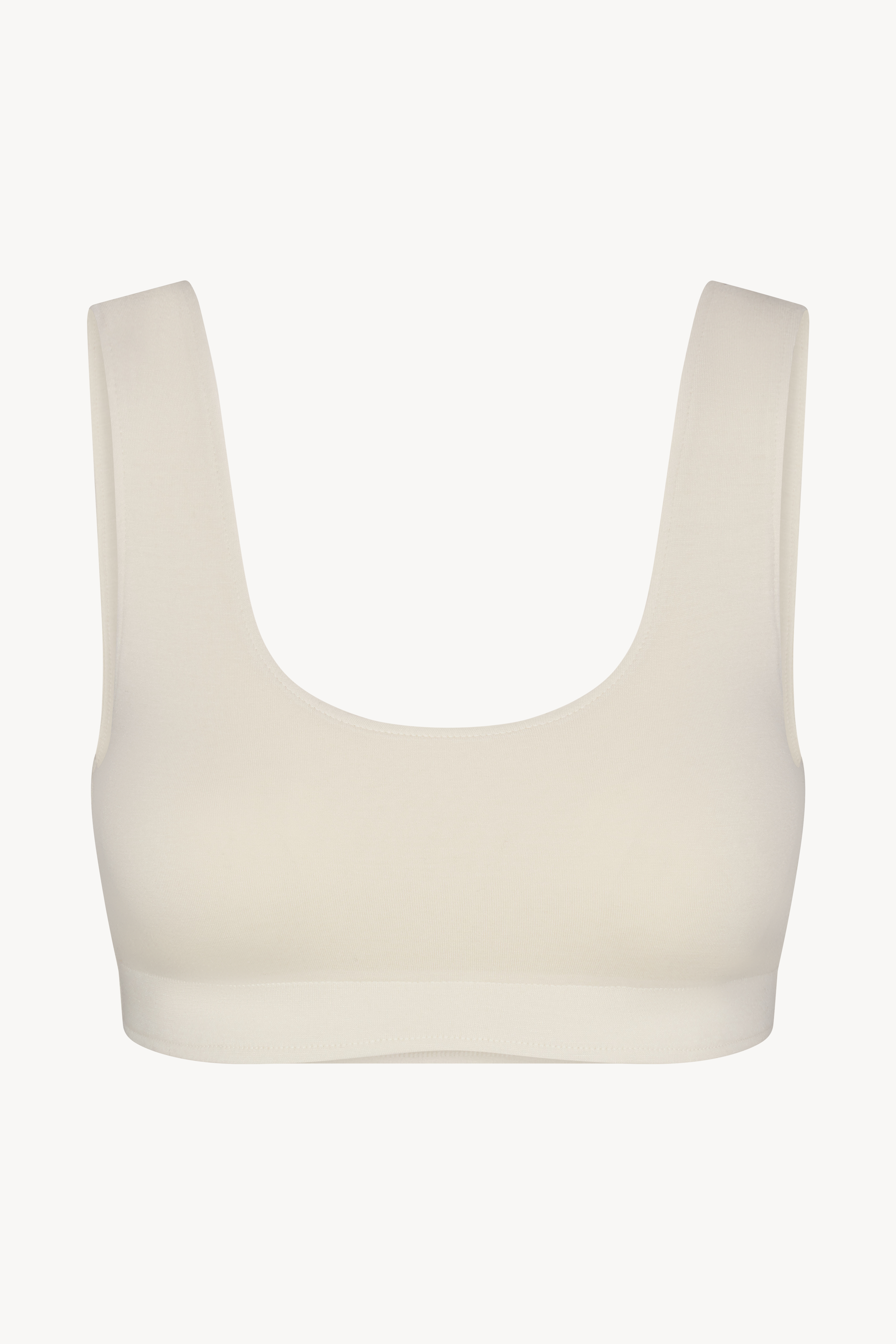 Soft Jersey Sports Bra Cream