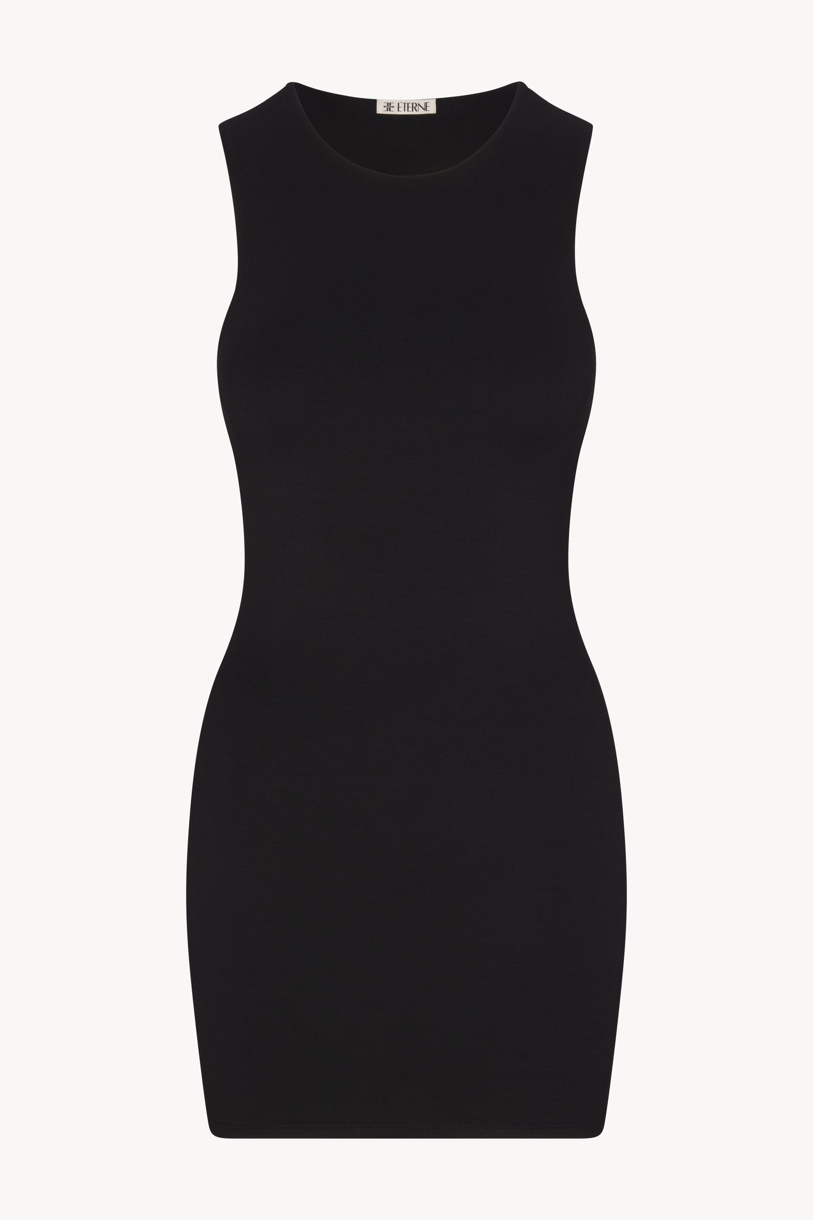 black crew neck mini dress Sleeveless Crewneck Mini Dress | Soft Jersey