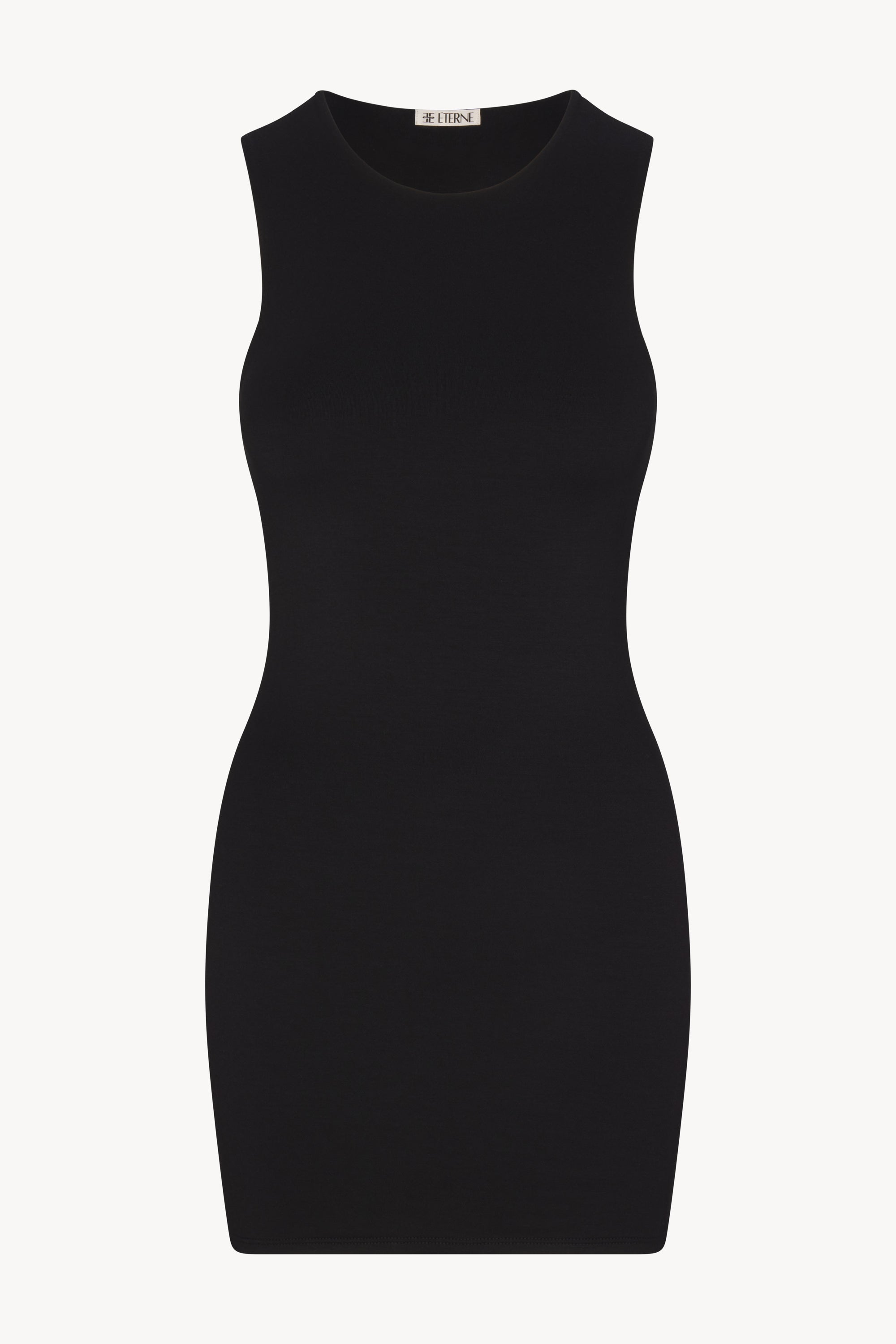 SLEEVELESS CREWNECK MINI DRESS