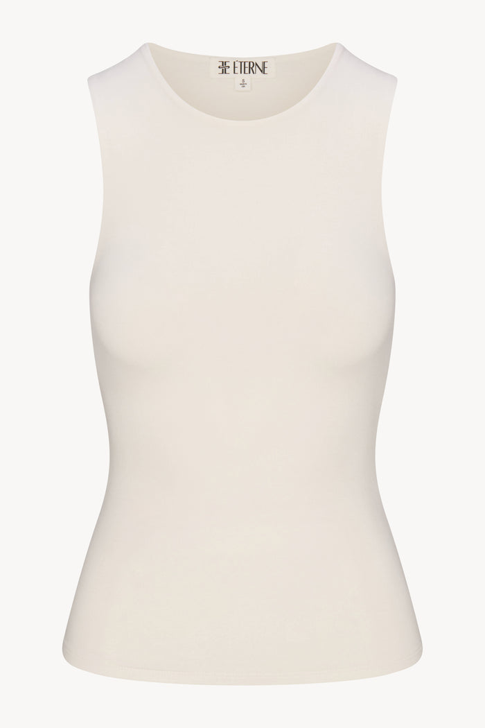 SLEEVELESS CREWNECK TOP