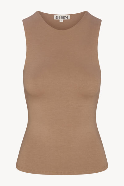 ÉTERNE SLEEVELESS CREWNECK TOP