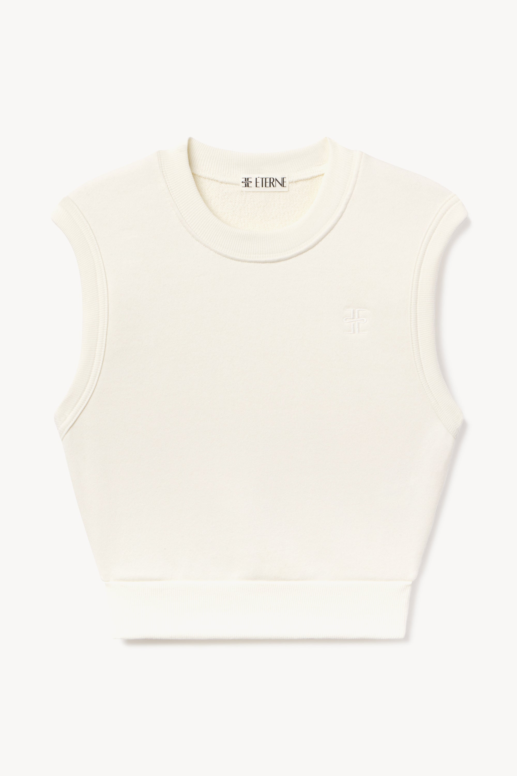 SLEEVELESS CREWNECK TOP - ÉTERNE