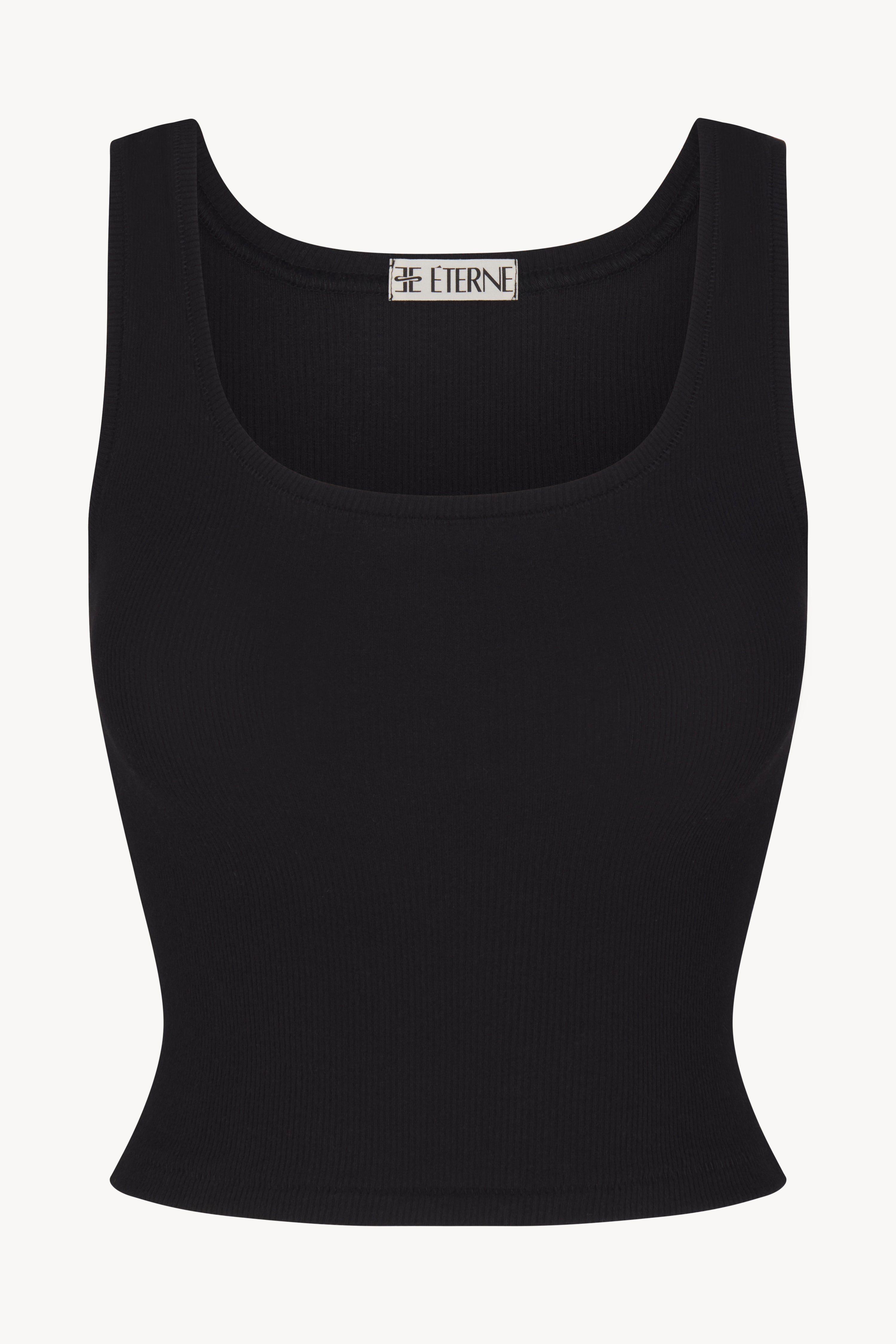Square Neck Tank | Butter Rib | Black