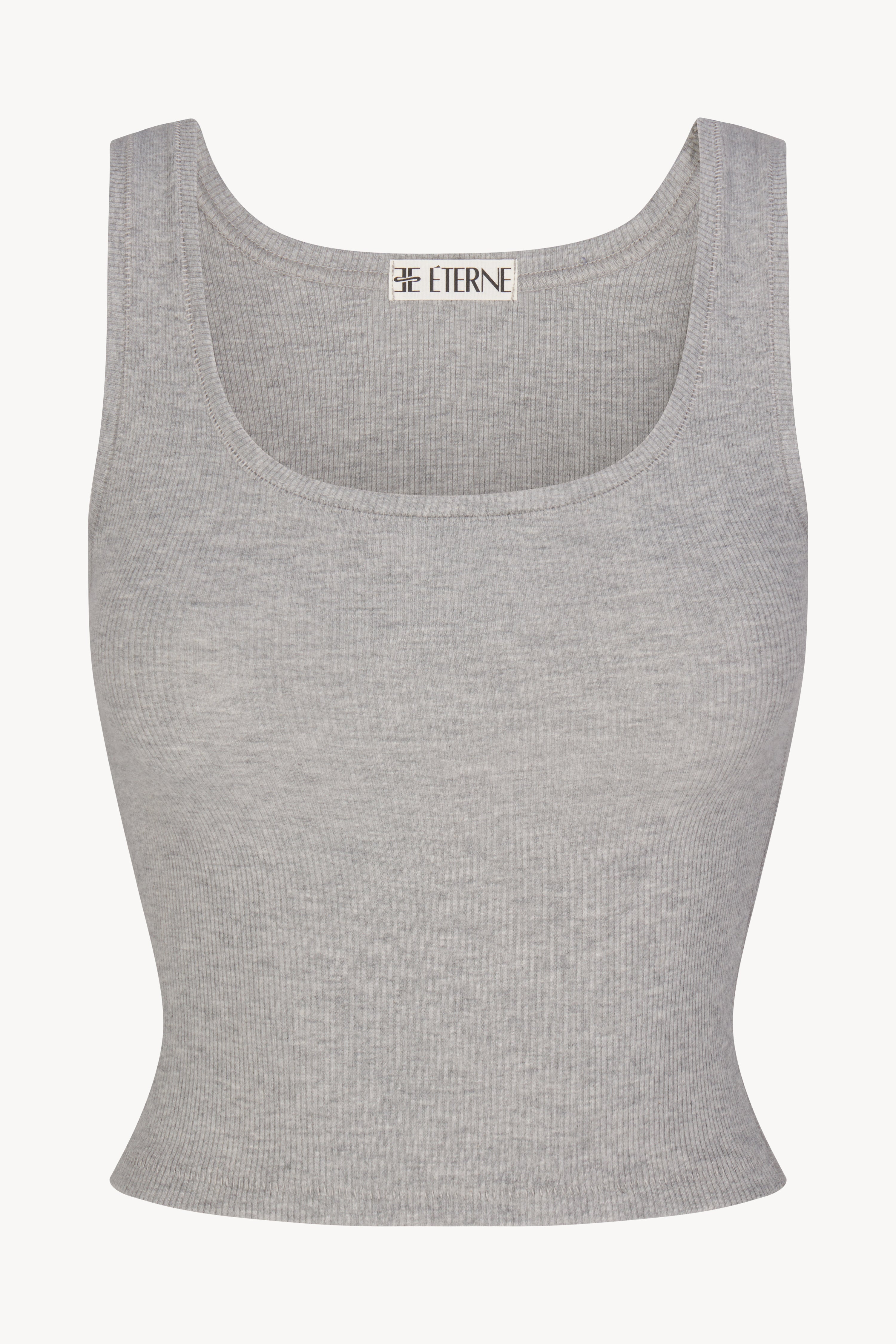 SQUARE NECK TANK HEATHER GREY