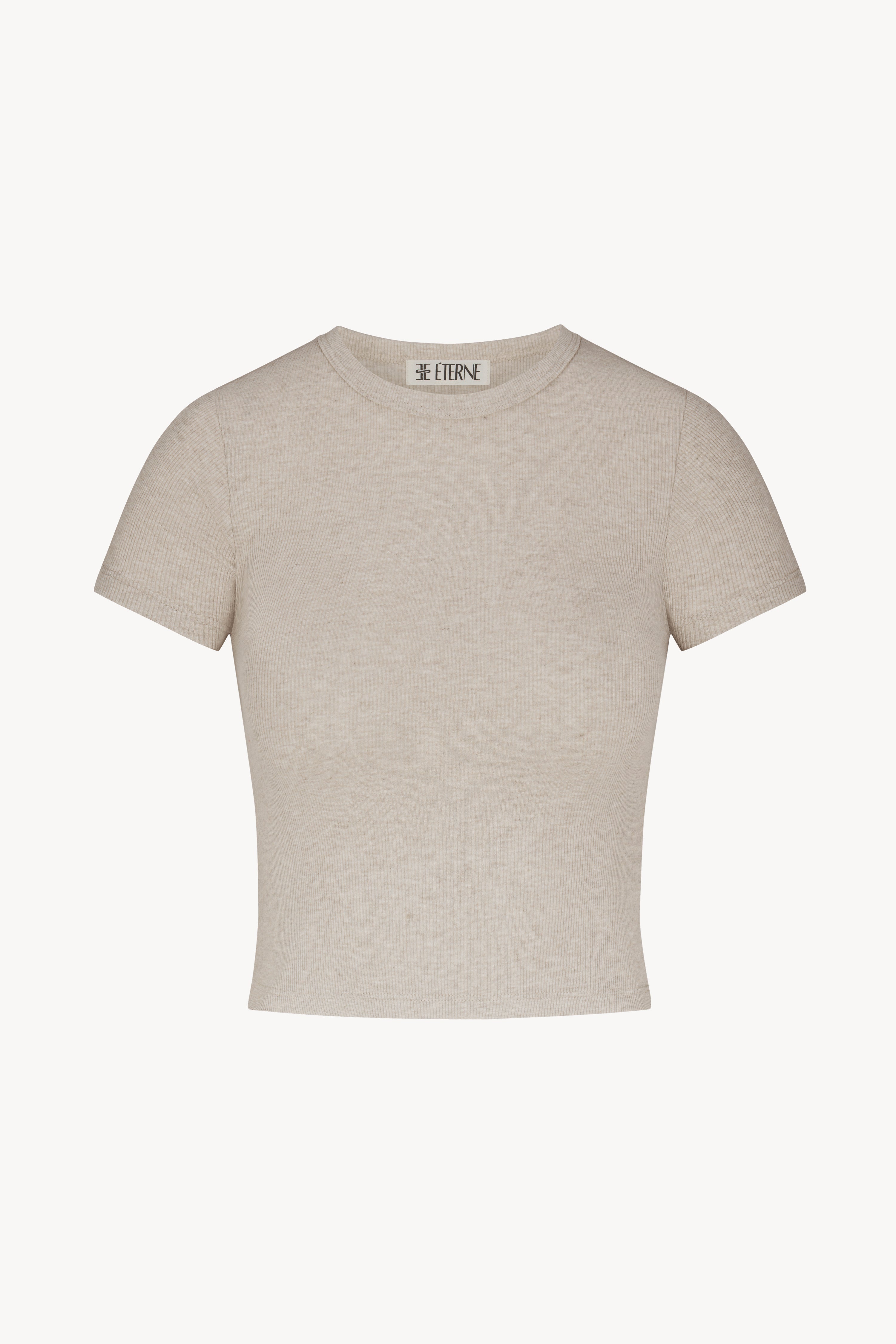 Butter Rib Short Sleeve Baby Tee Heather Oatmeal