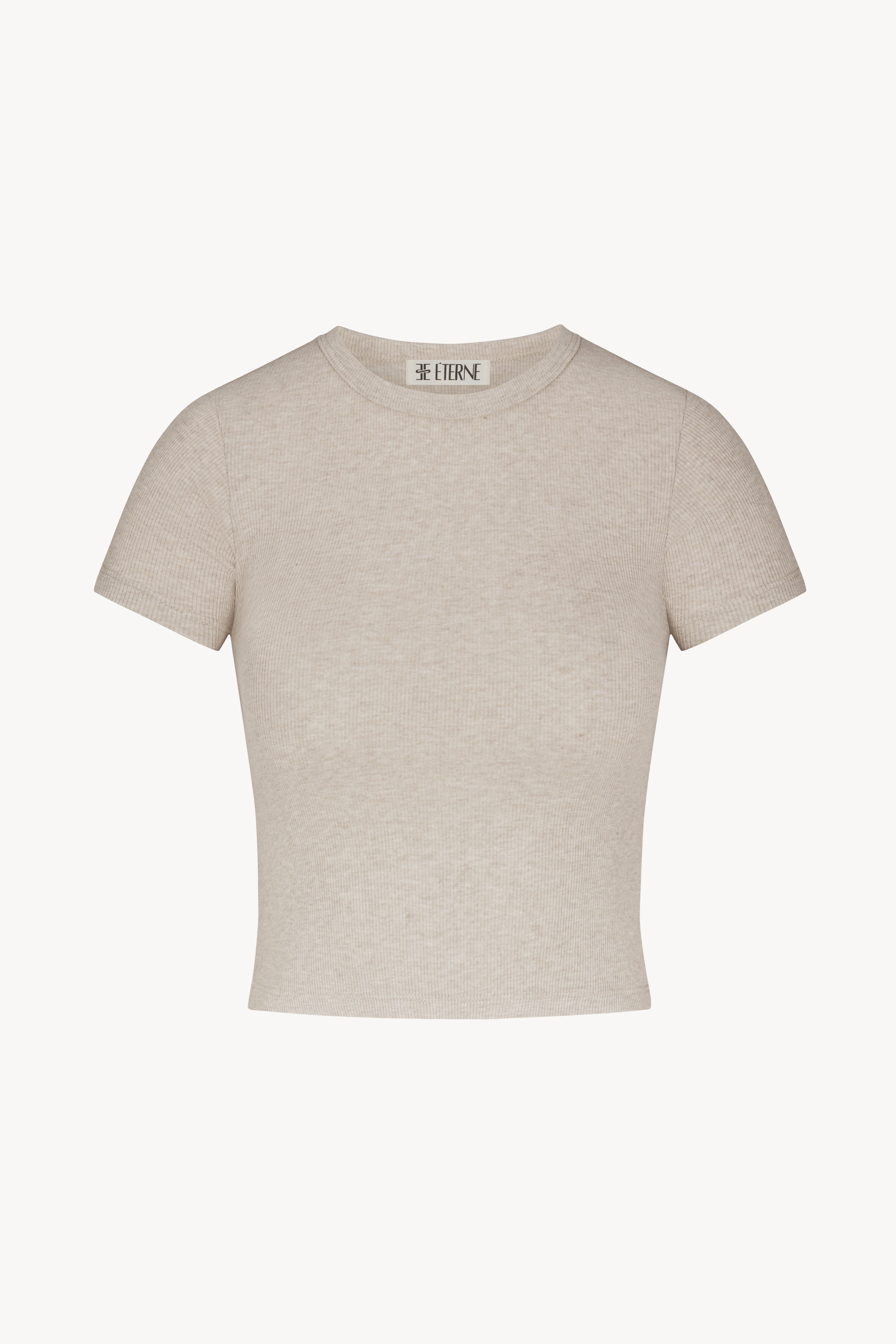 Butter Rib Short Sleeve Baby Tee Heather Oatmeal