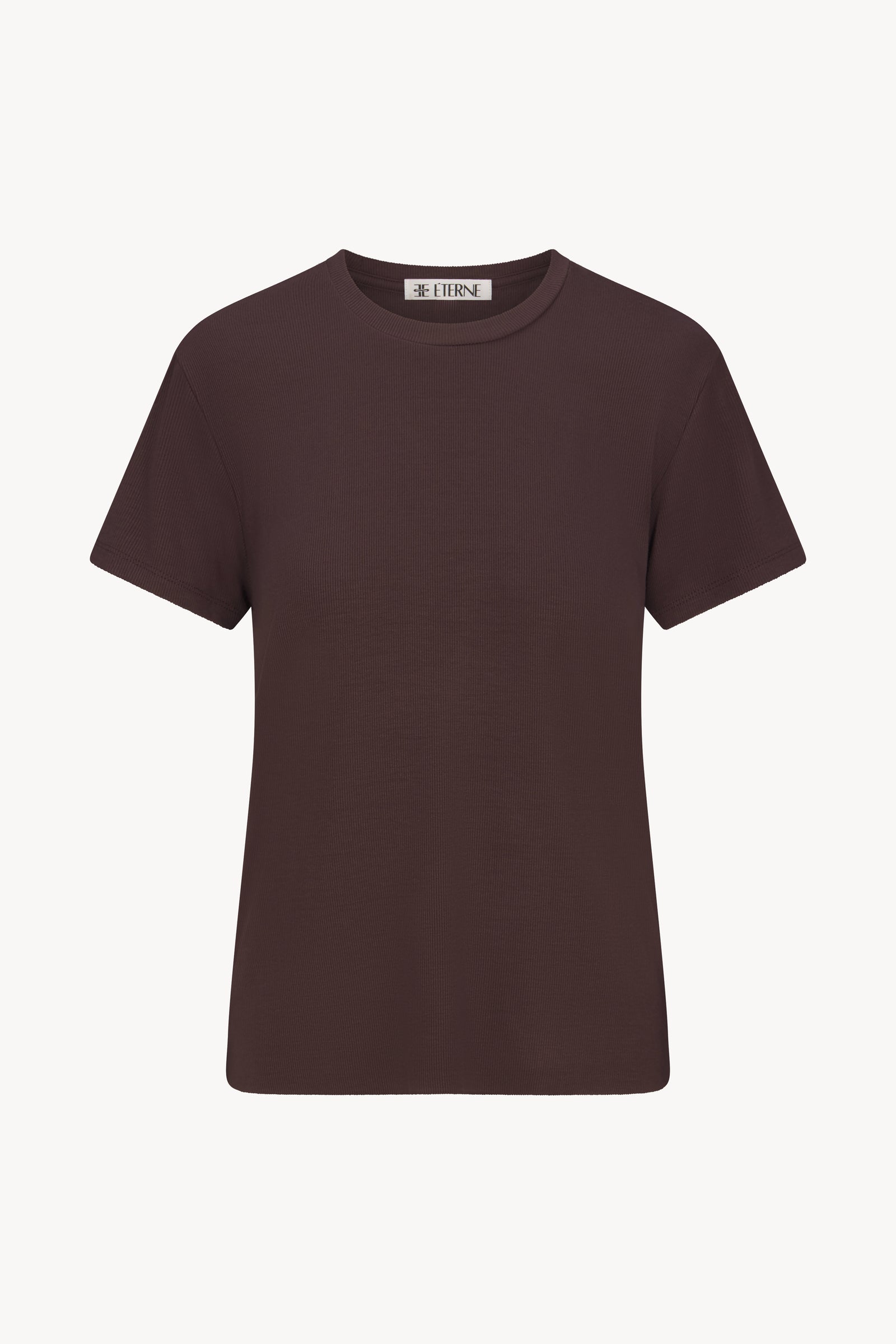 Short Sleeve Boyfriend T-Shirt Espresso - ÉTERNE