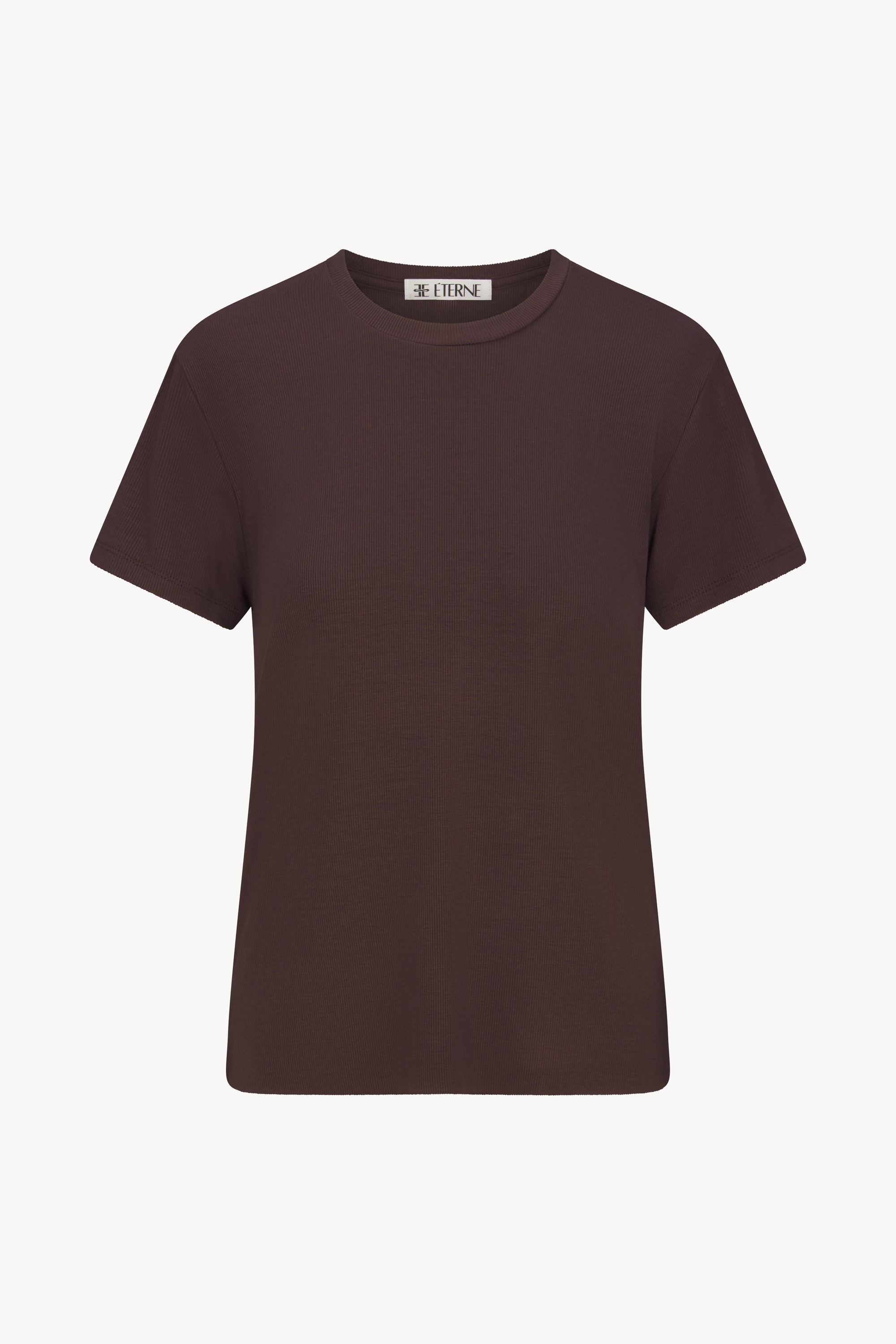 Short Sleeve Boyfriend T-Shirt Espresso - ÉTERNE