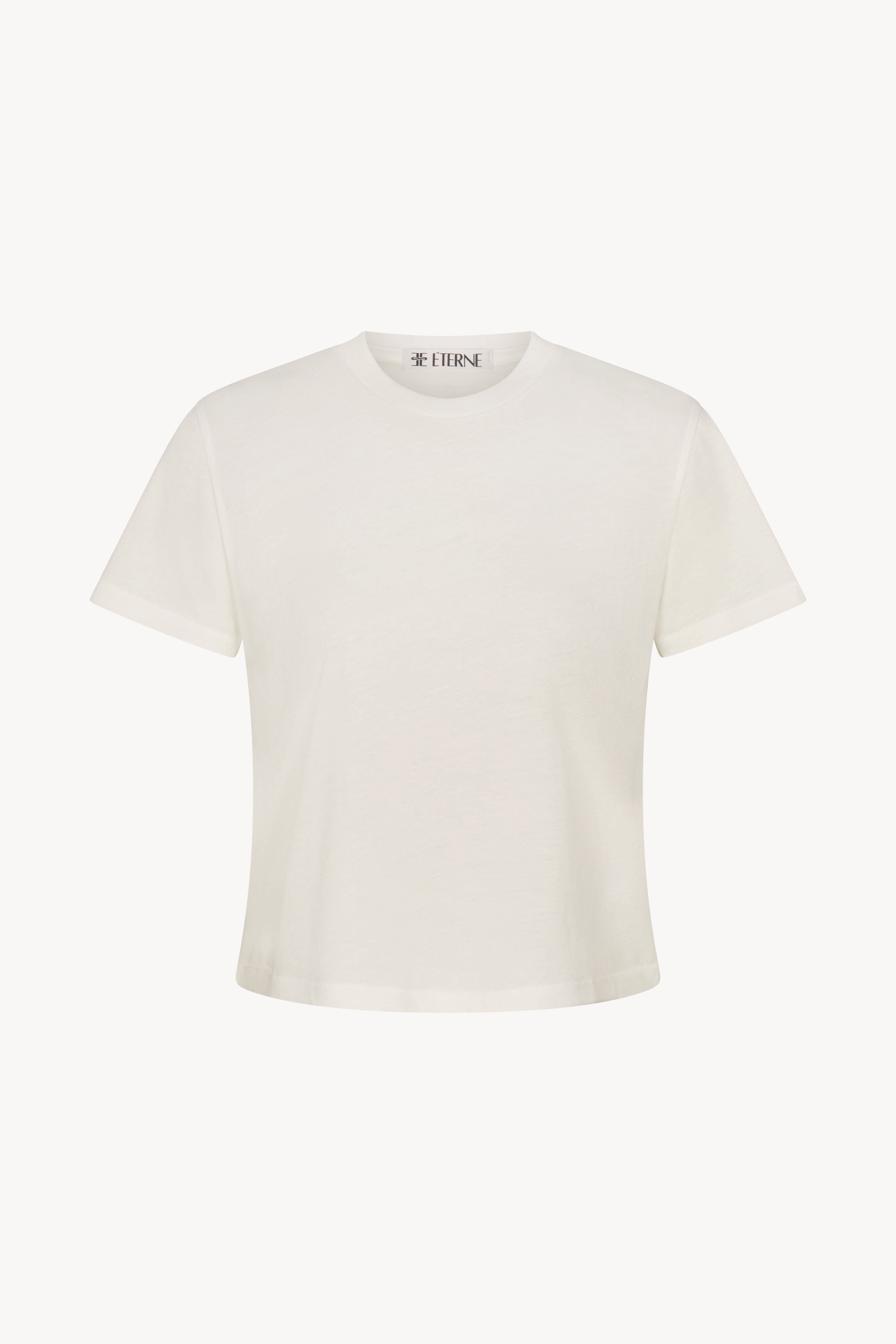 Short Sleeve Boxy Tee | Cotton Modal | Ivory