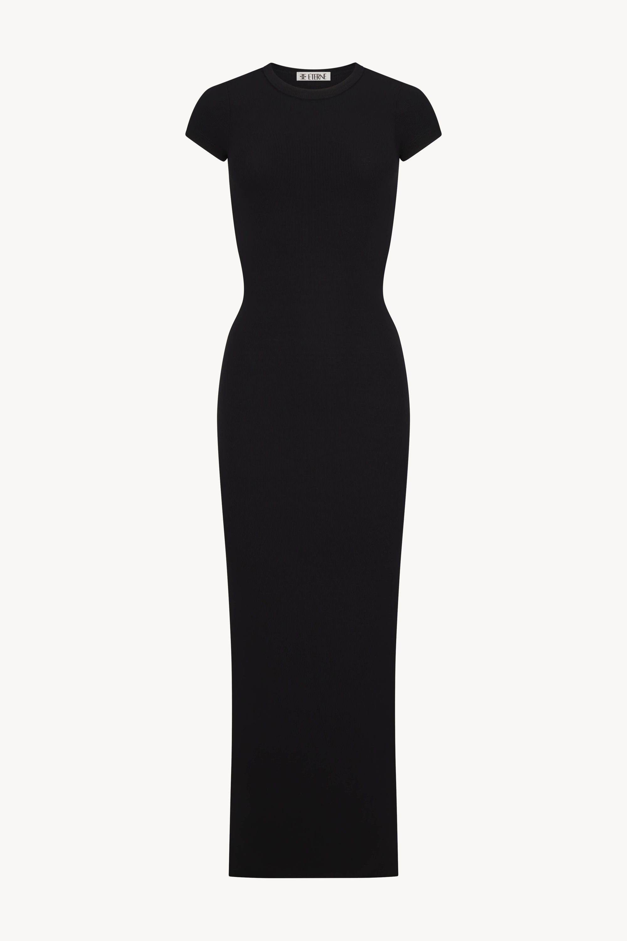Eterne - Cap Sleeve Maxi Dress in Black S Eterne - Cap Sleeve Maxi Dress in Black S