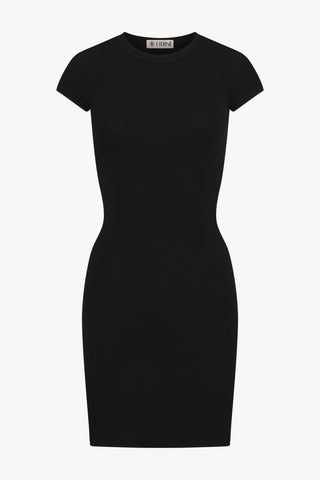 Eterne Cap Sleeve Mini Dress in Black