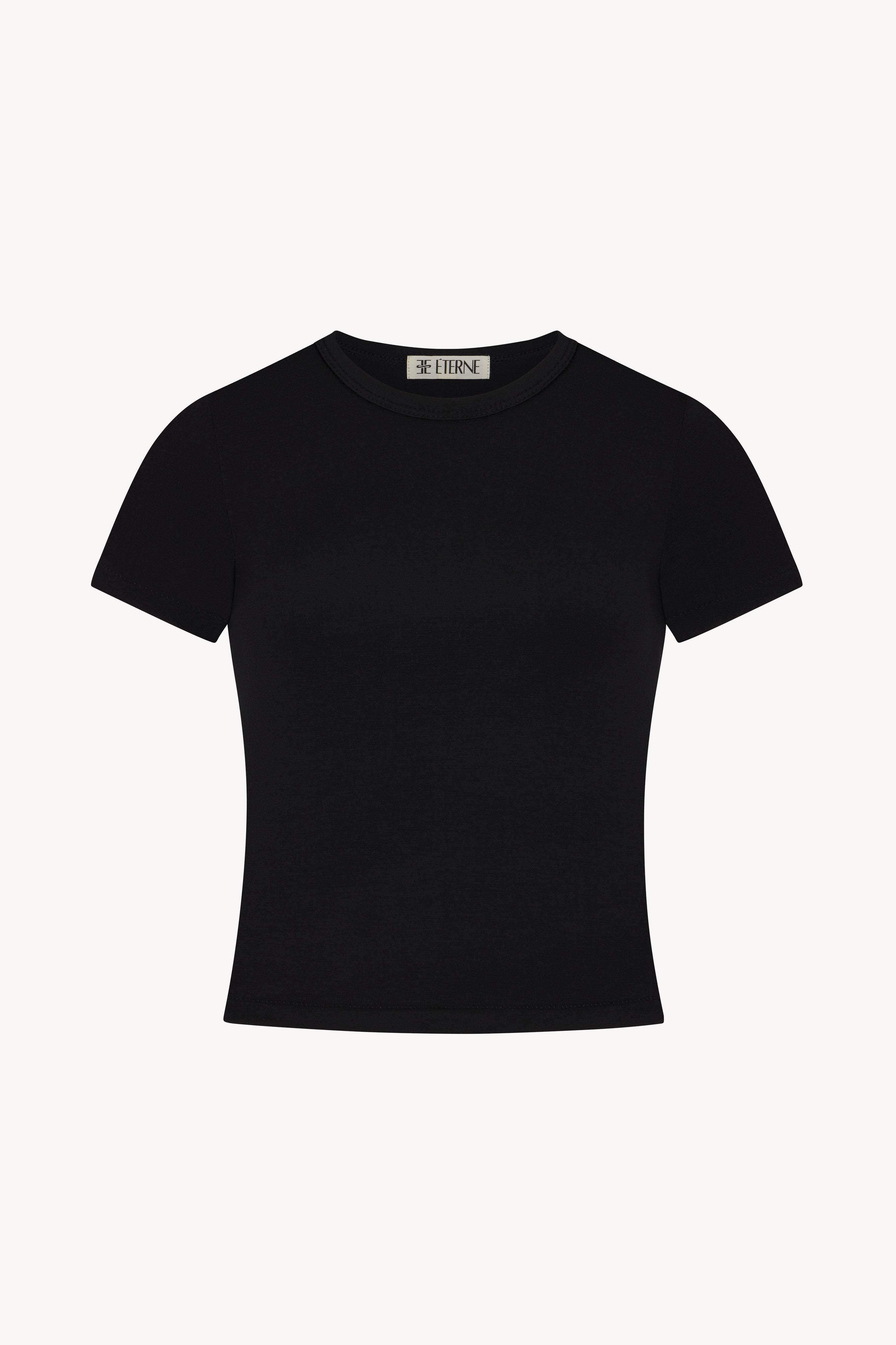 Short Sleeve Baby Tee Black