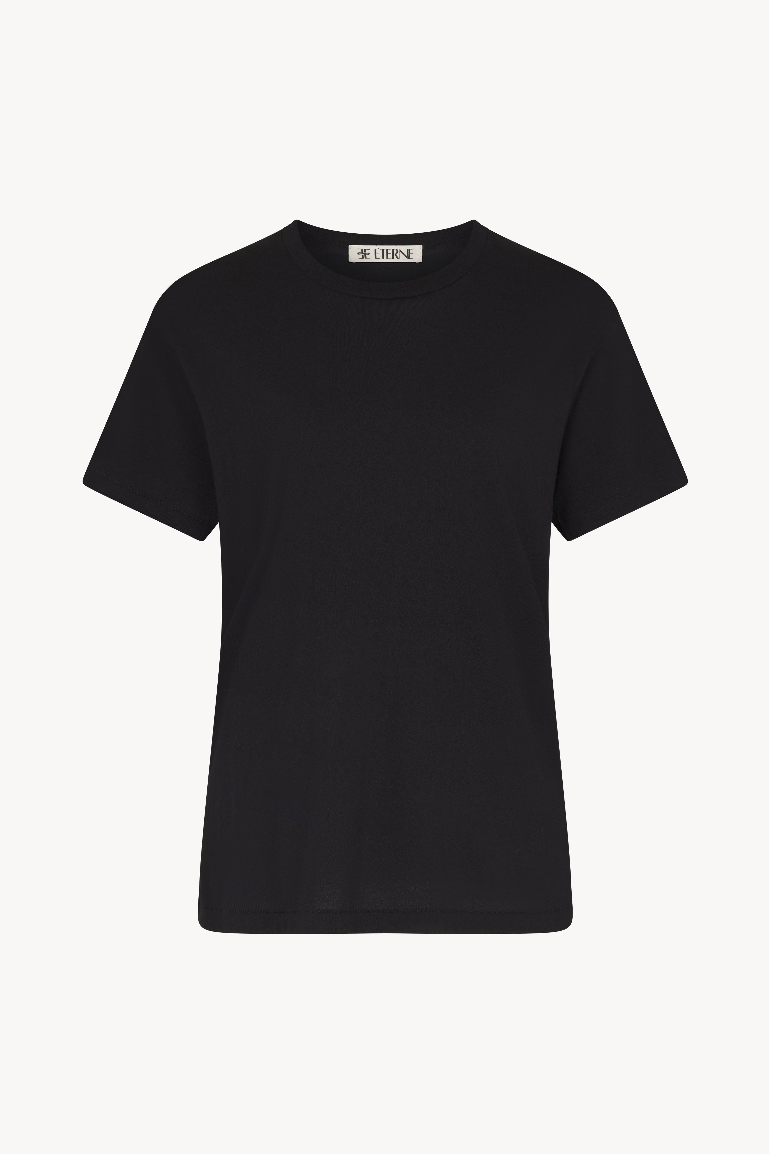 Short Sleeve Boyfriend T-shirt | Cotton Modal | Black