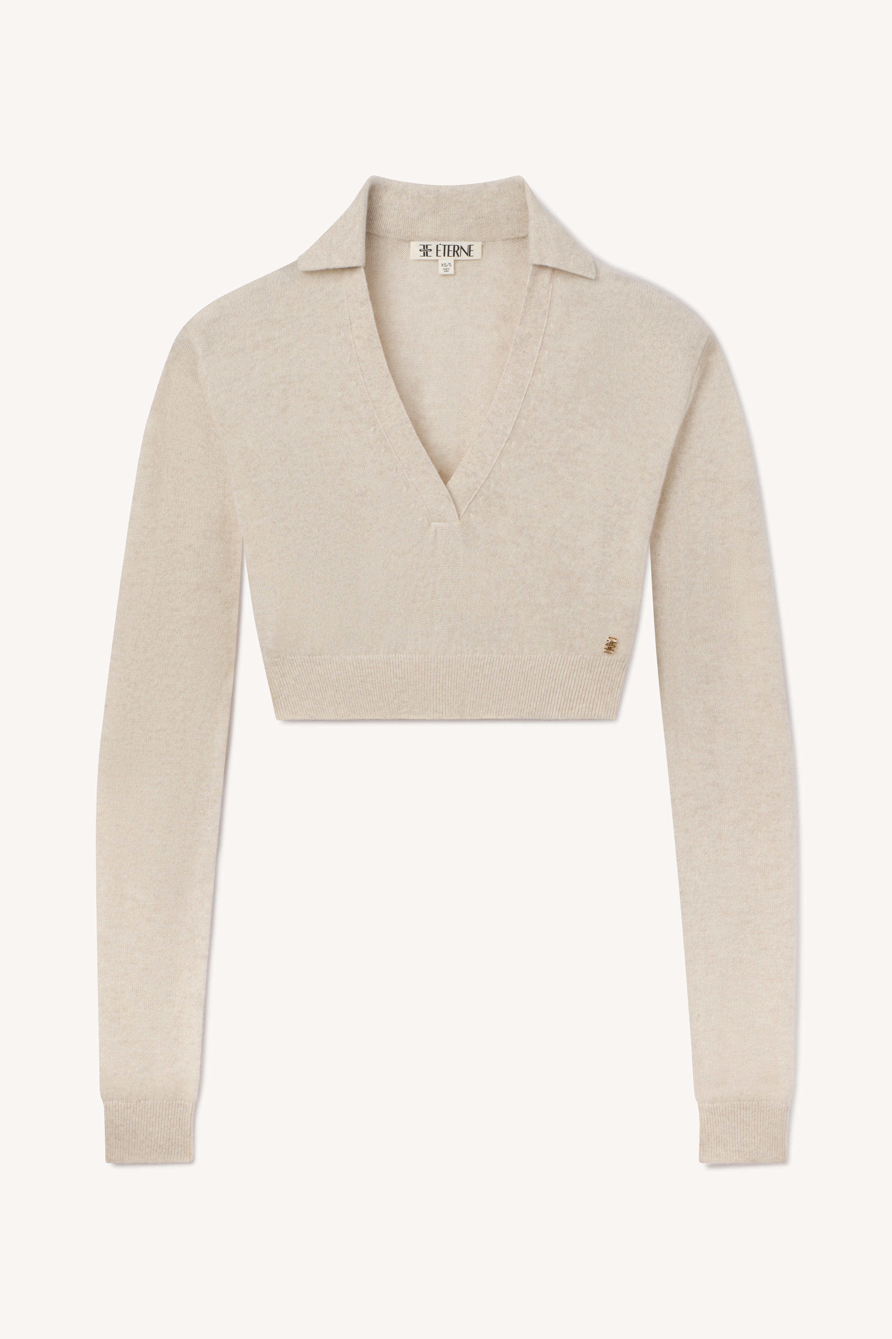 STEVIE CASHMERE SWEATER HEATHER OATMEAL