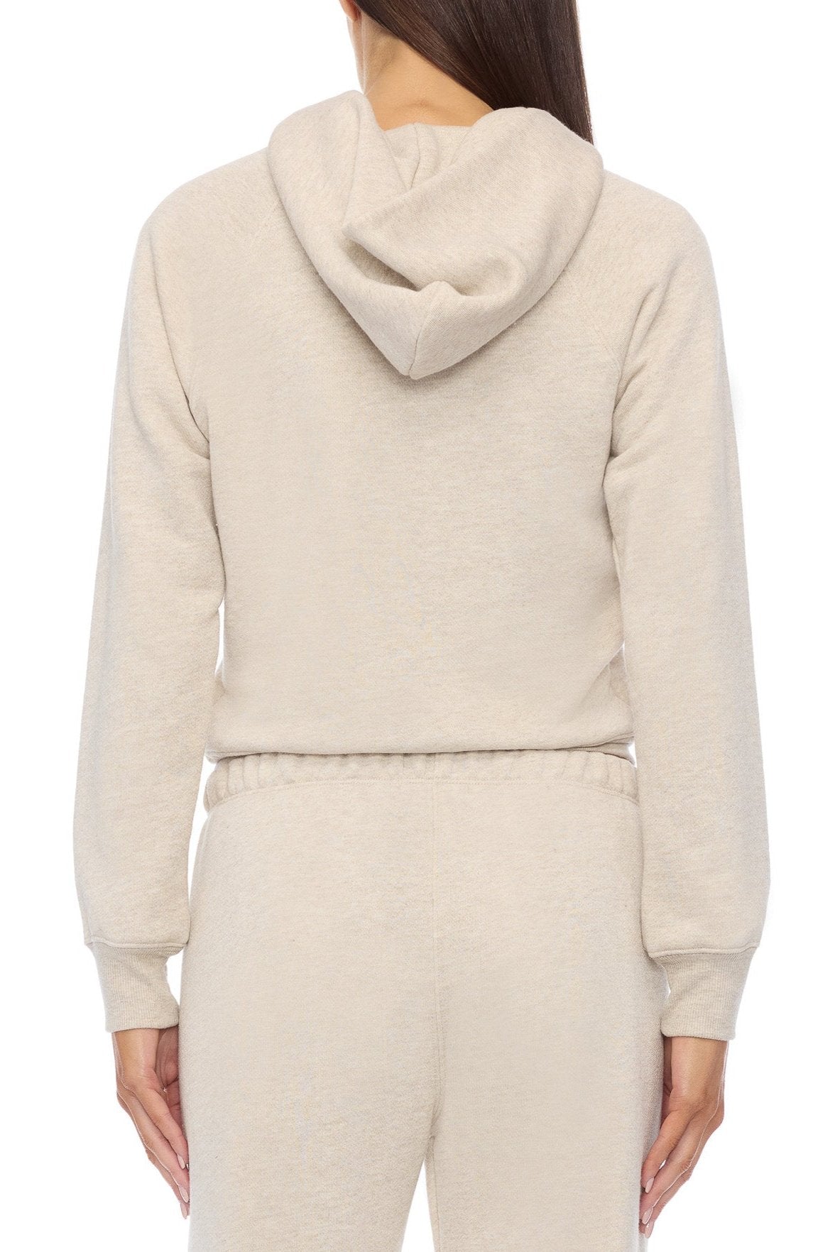 Shrunken Hoodie Sweatshirt Heather Oatmeal