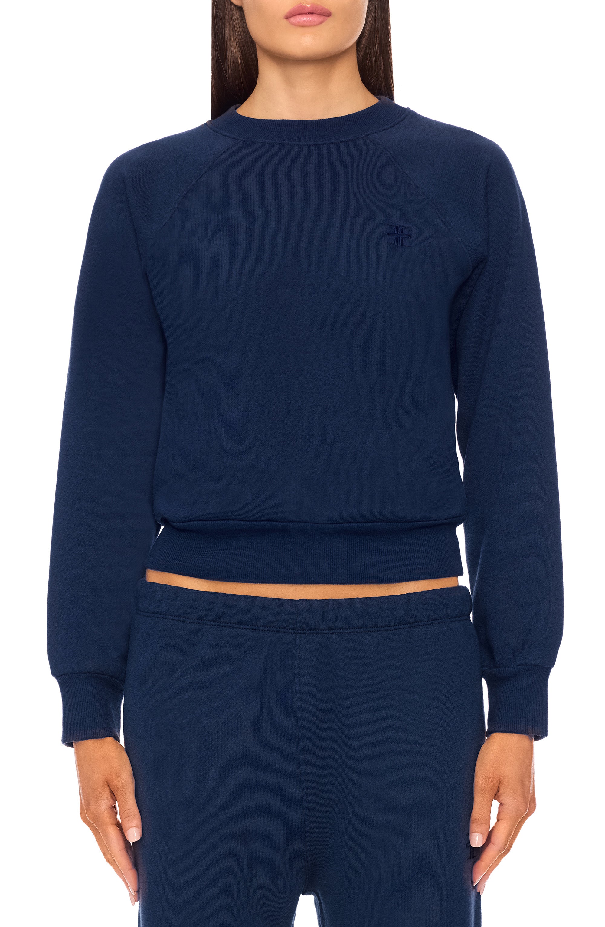 Shrunken Raglan Sweatshirt Navy