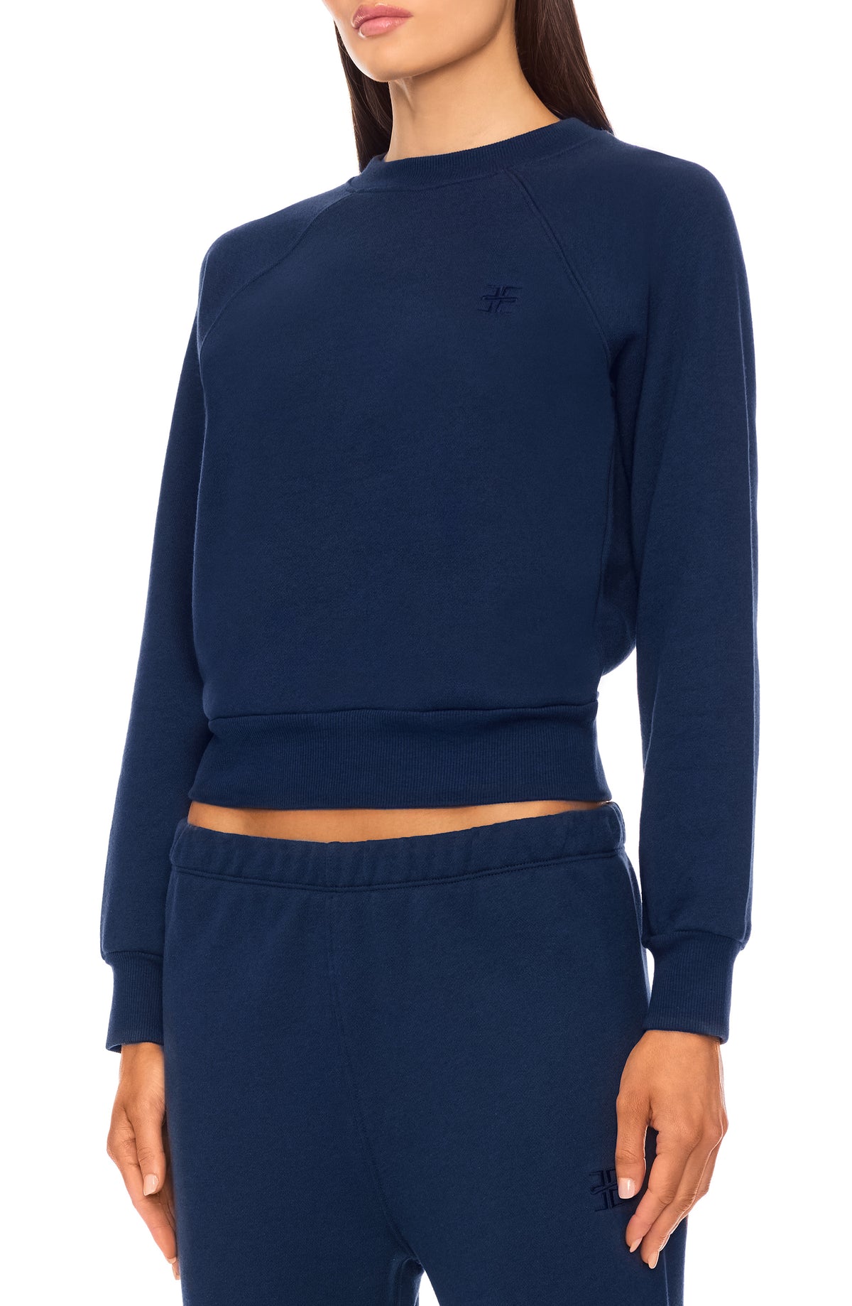 Shrunken Raglan Sweatshirt Navy