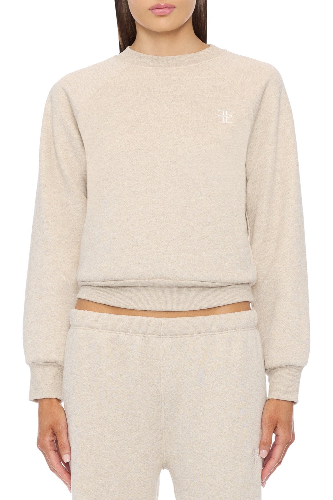 Shrunken Raglan Sweatshirt Heather Oatmeal