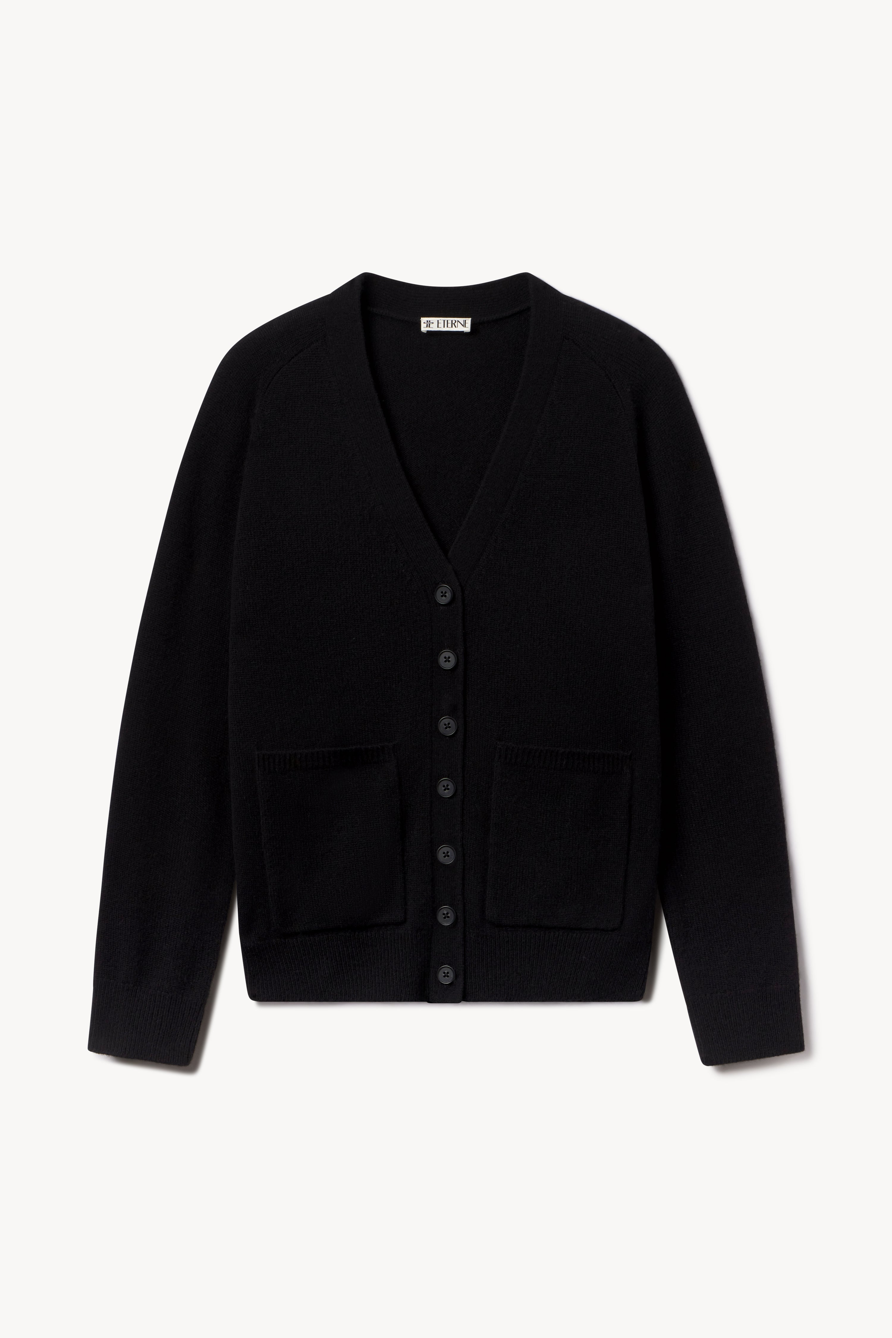 Theodore Cardigan | Heavyweight Cashmere | Black