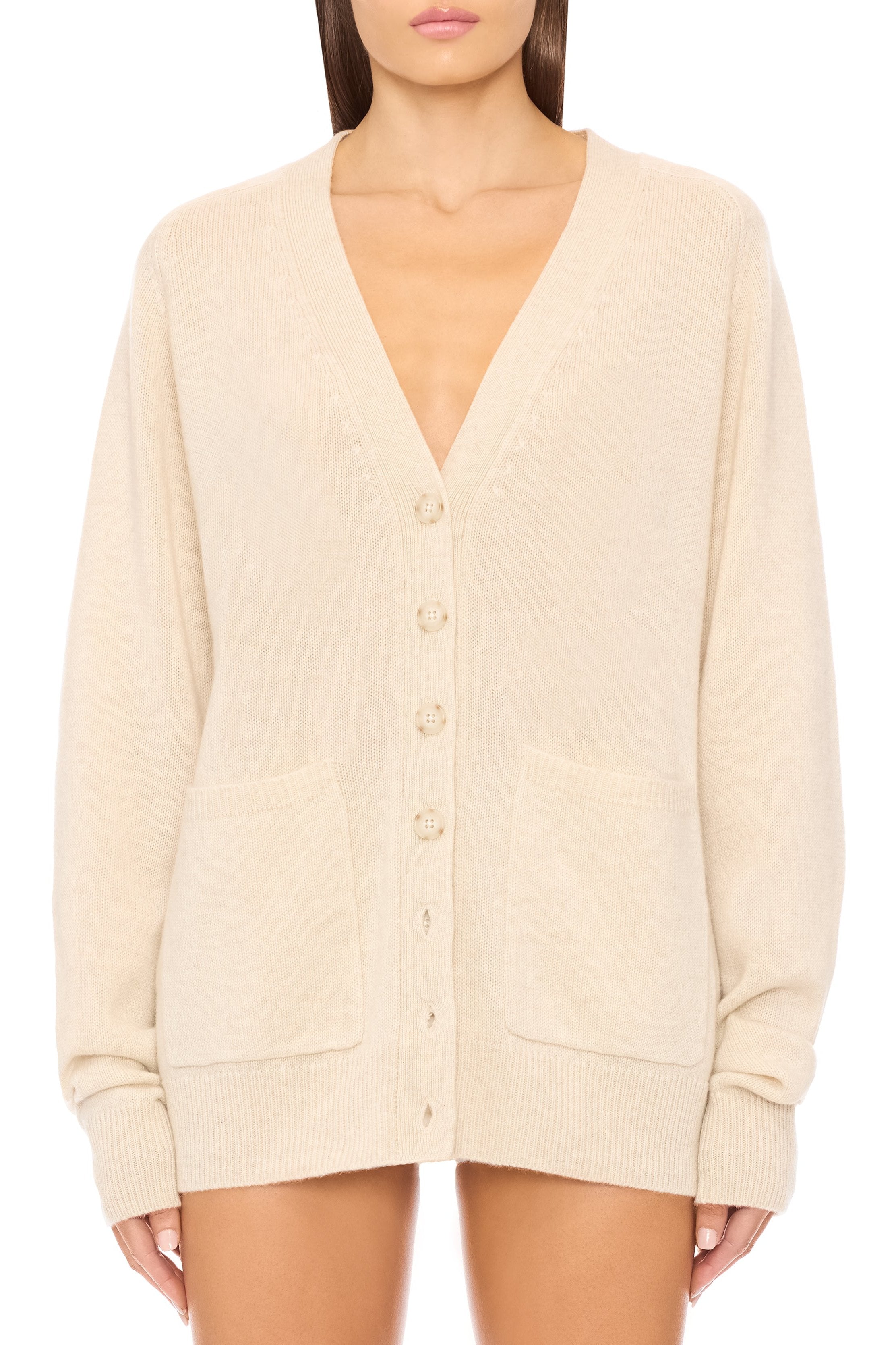 THEODORE CARDIGAN HEATHER OATMEAL