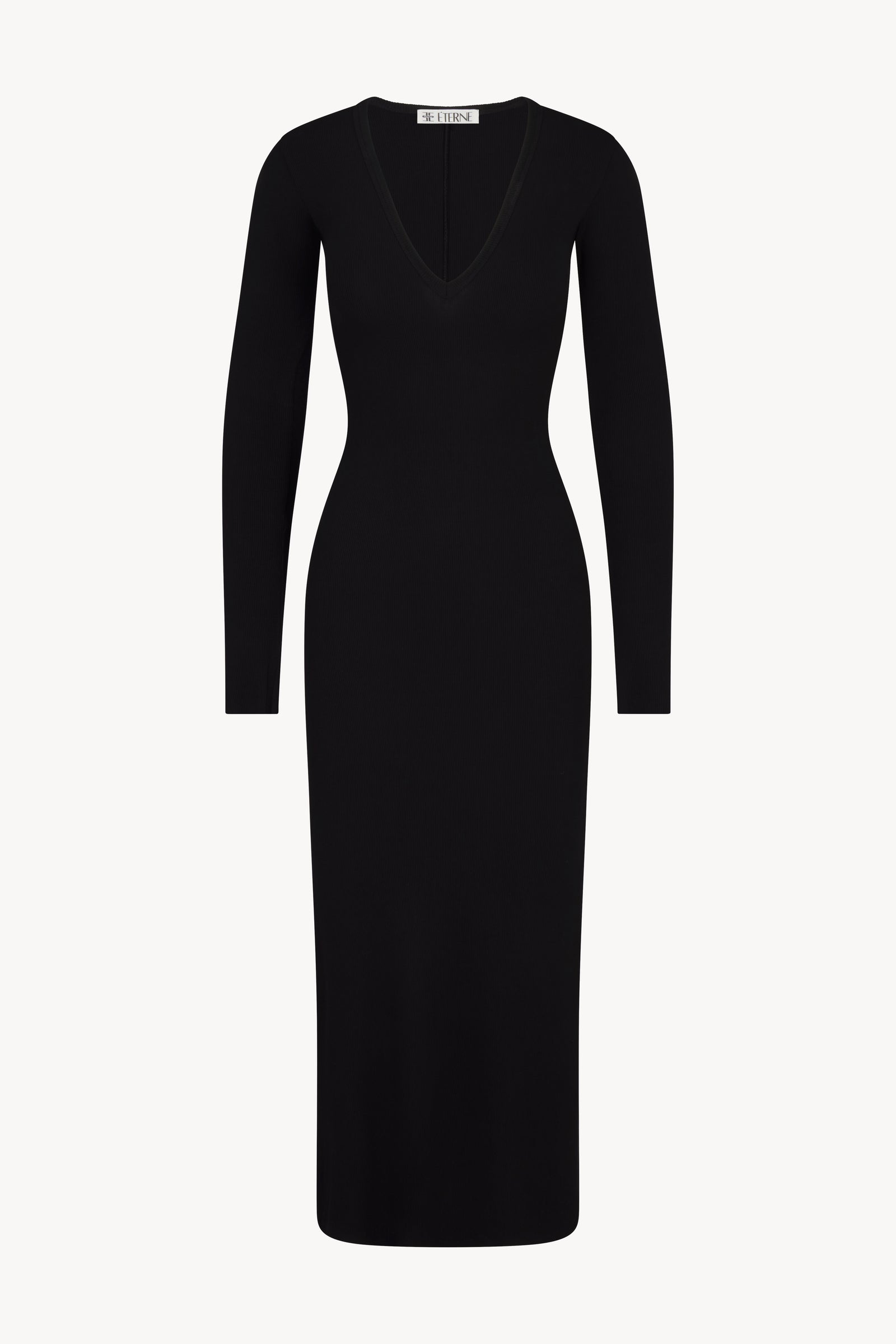 V-NECK MIDI DRESS