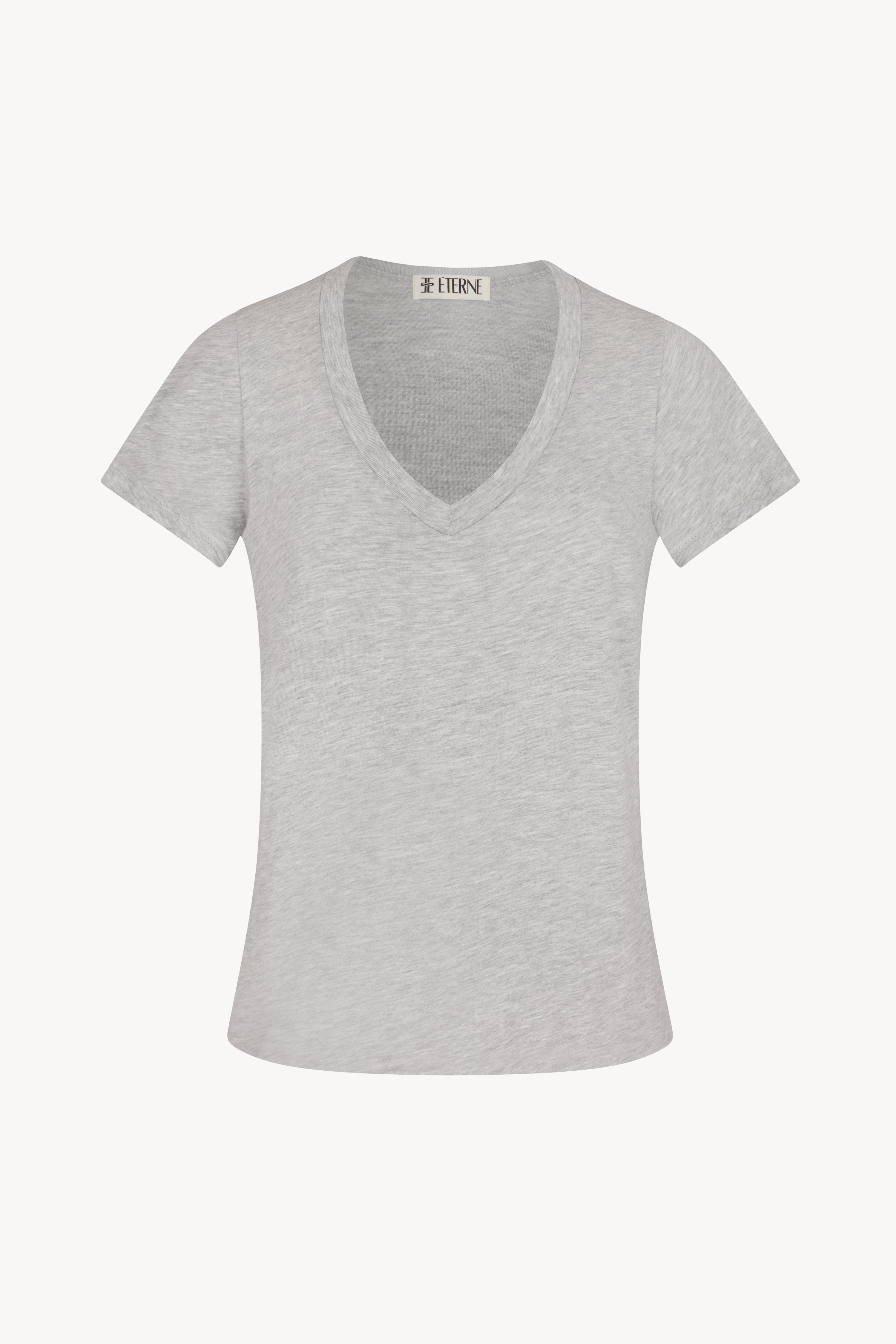 V-Neck T-Shirt Heather Grey