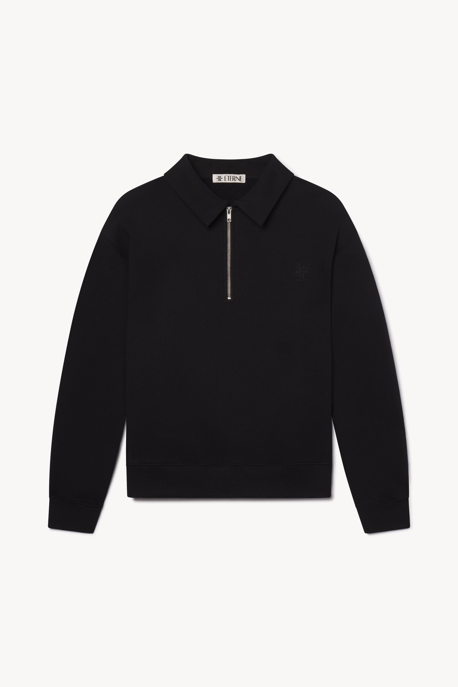 ZIP-UP POLO SWEATSHIRT