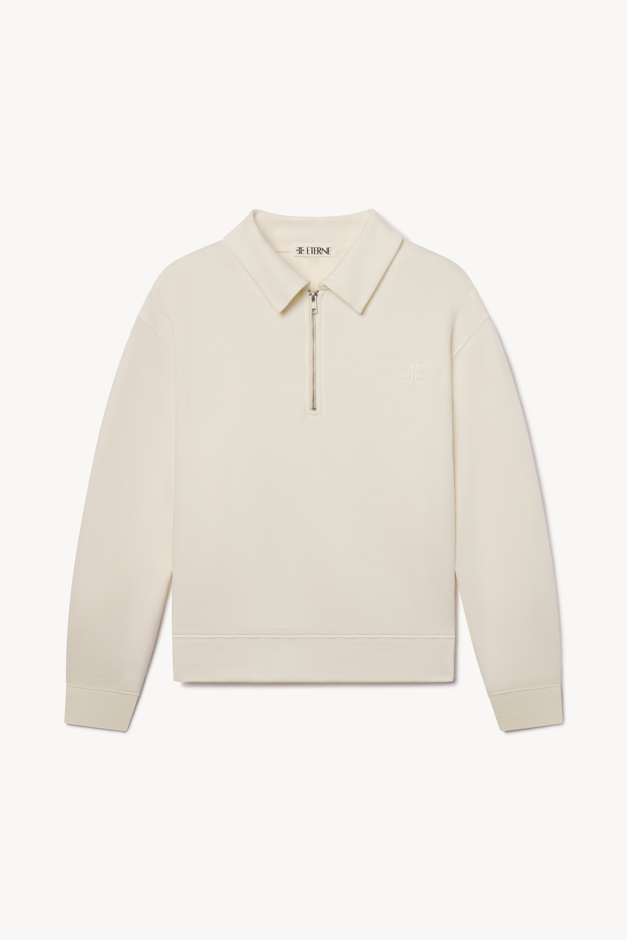 ZIP-UP POLO SWEATSHIRT