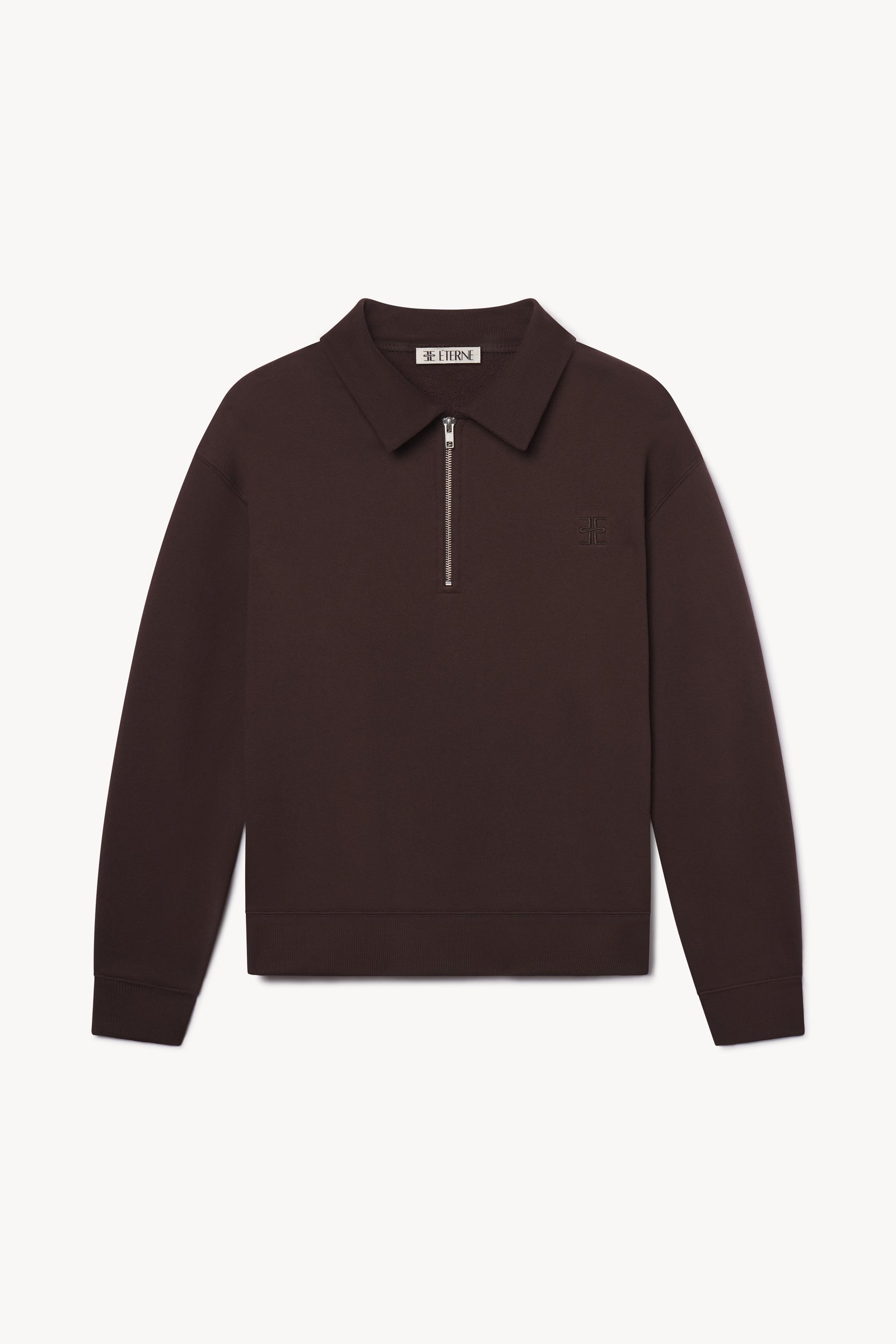 ZIP-UP POLO SWEATSHIRT