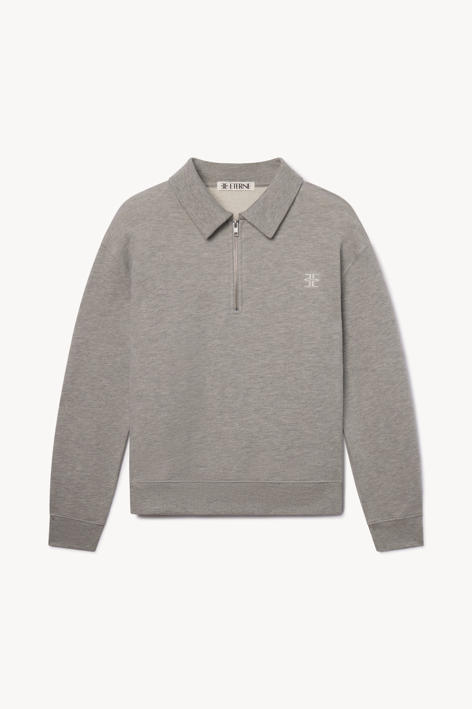 ZIP-UP POLO SWEATSHIRT
