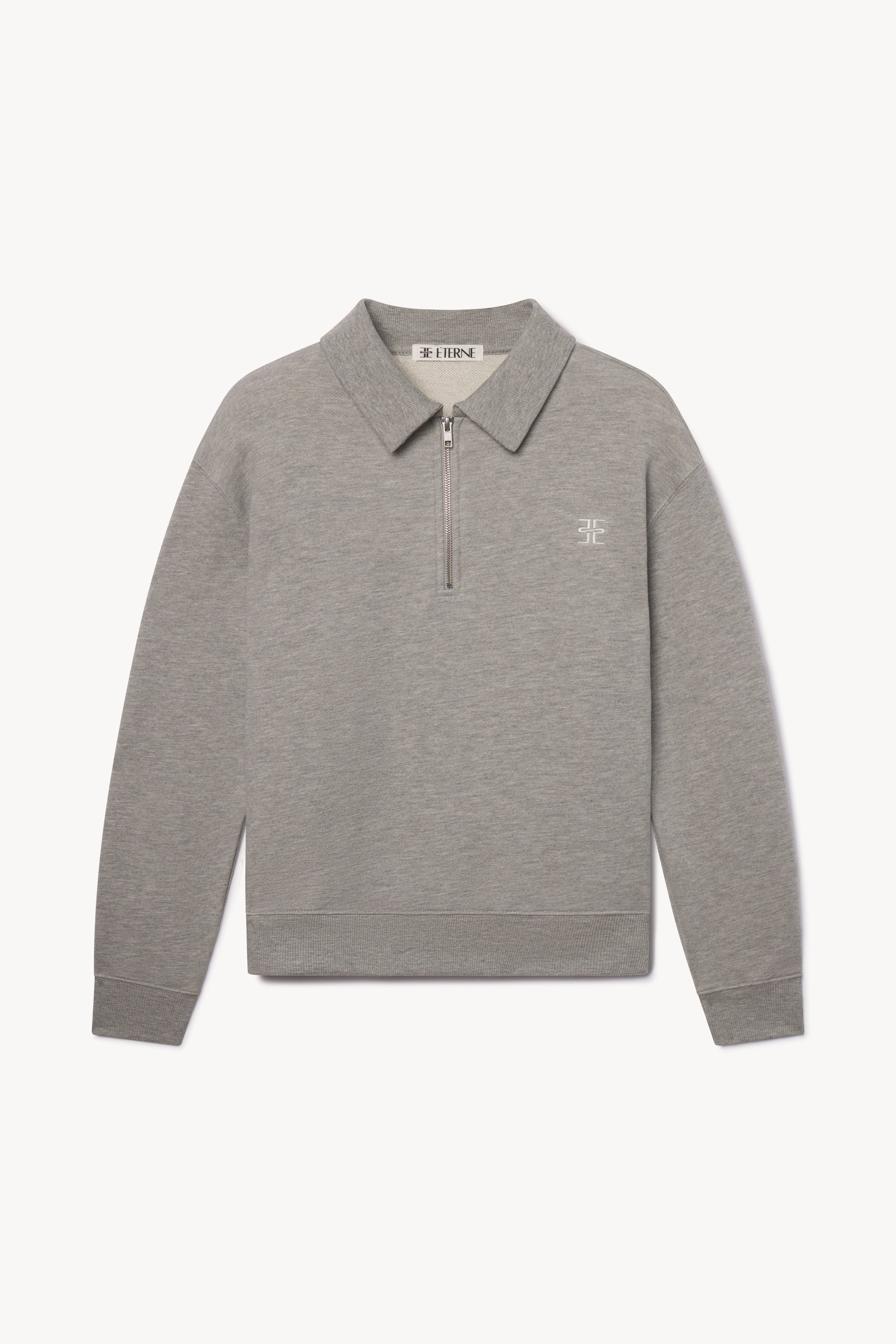 ZIP-UP POLO SWEATSHIRT