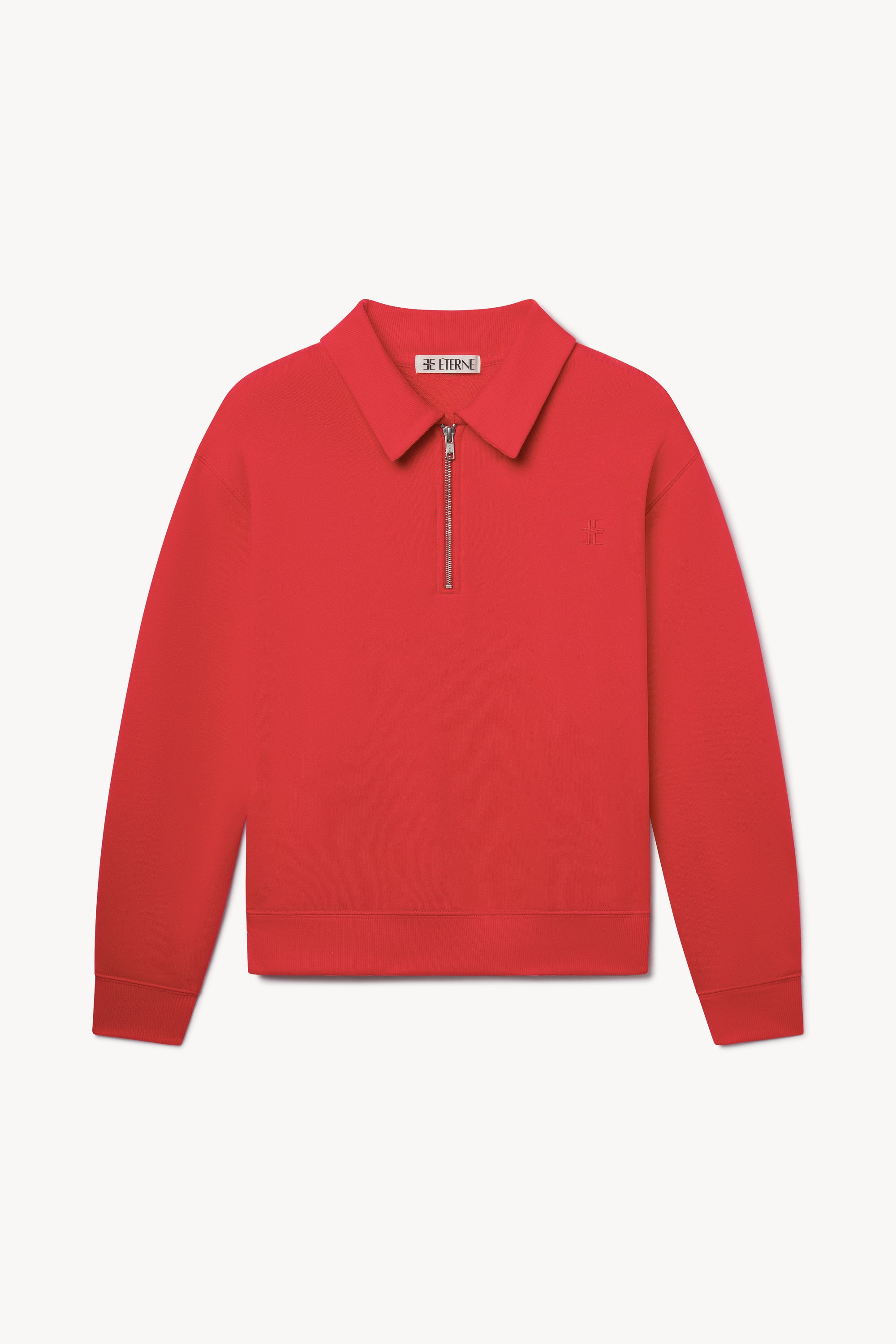 ZIP-UP POLO SWEATSHIRT
